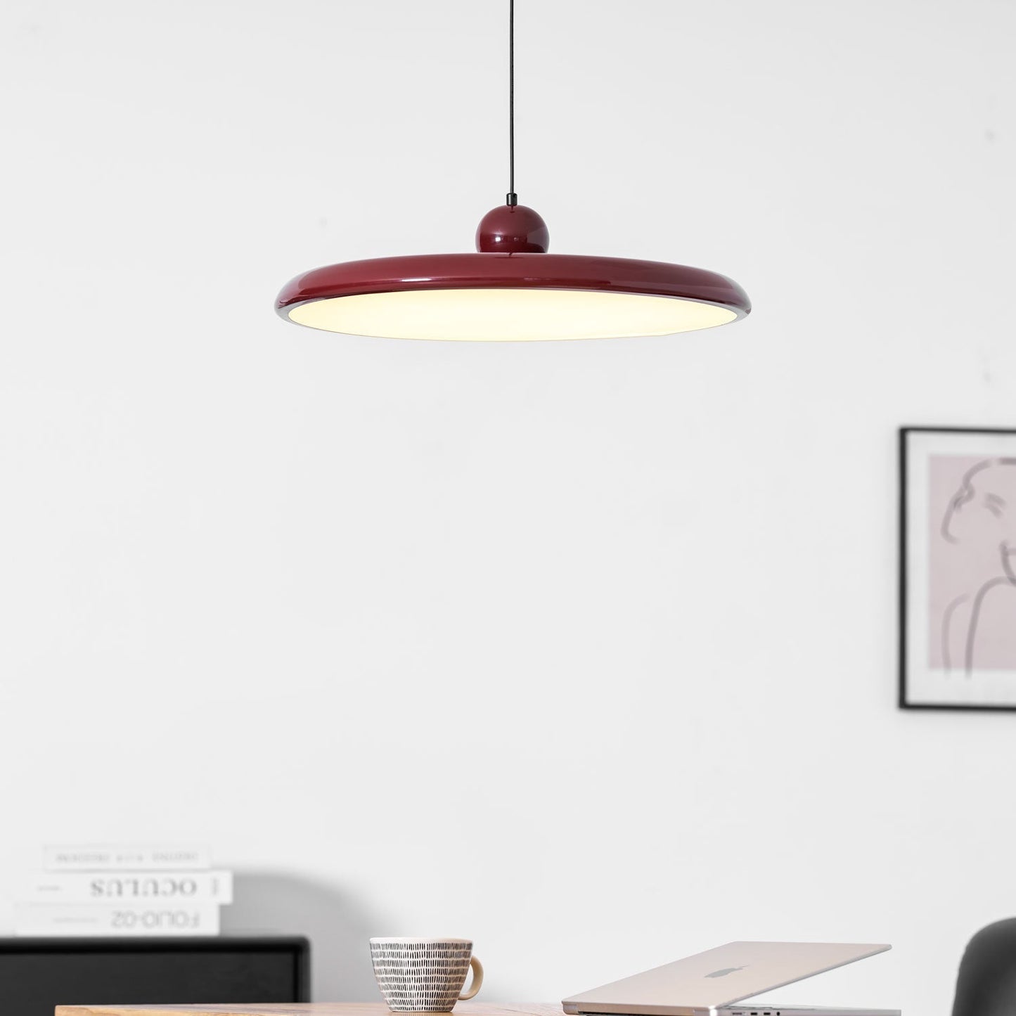 Belvador | Geometrische cirkelvormige silhouet zwevende hanglamp