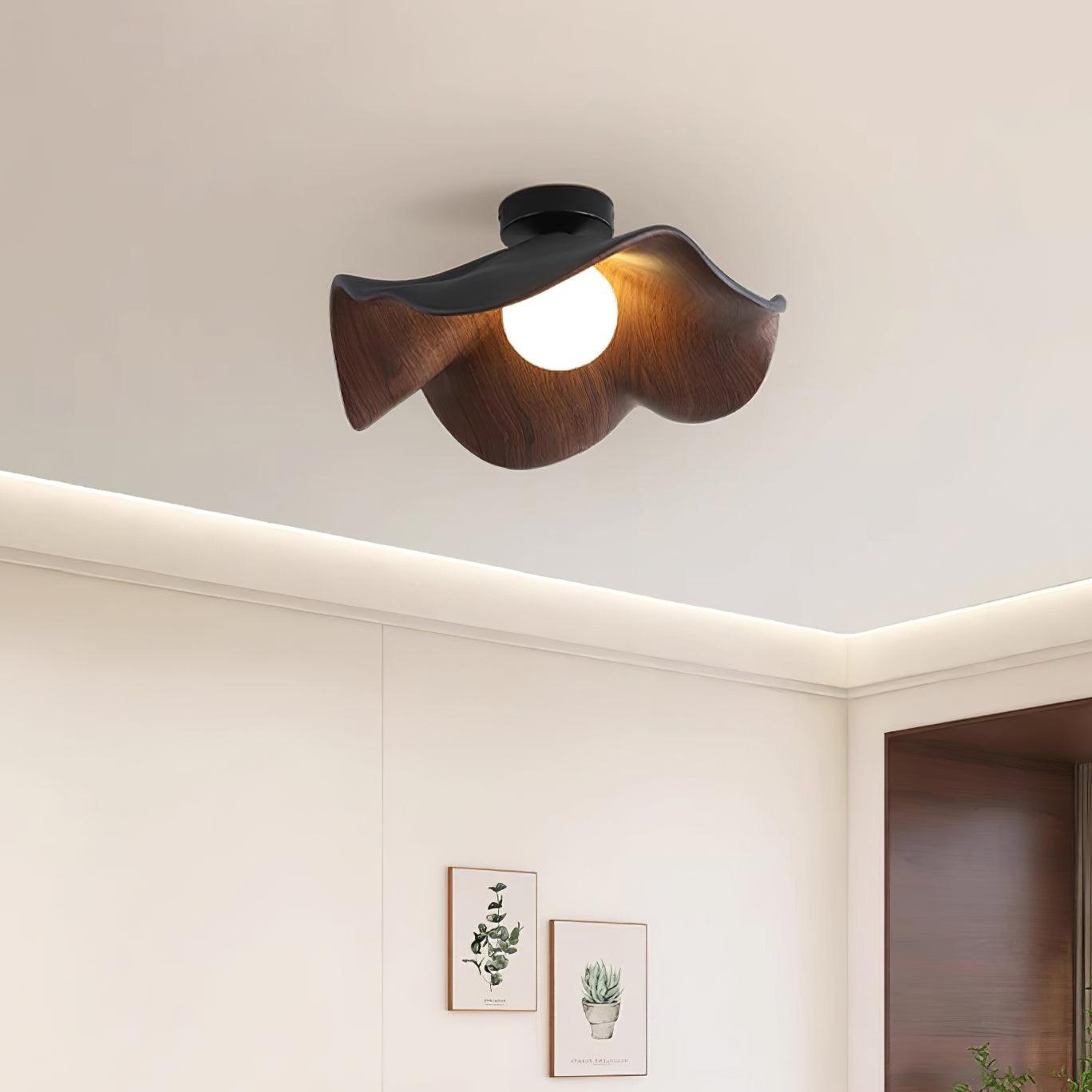 Calisthra | Biophilische gelaagde golf opbouw plafondlamp