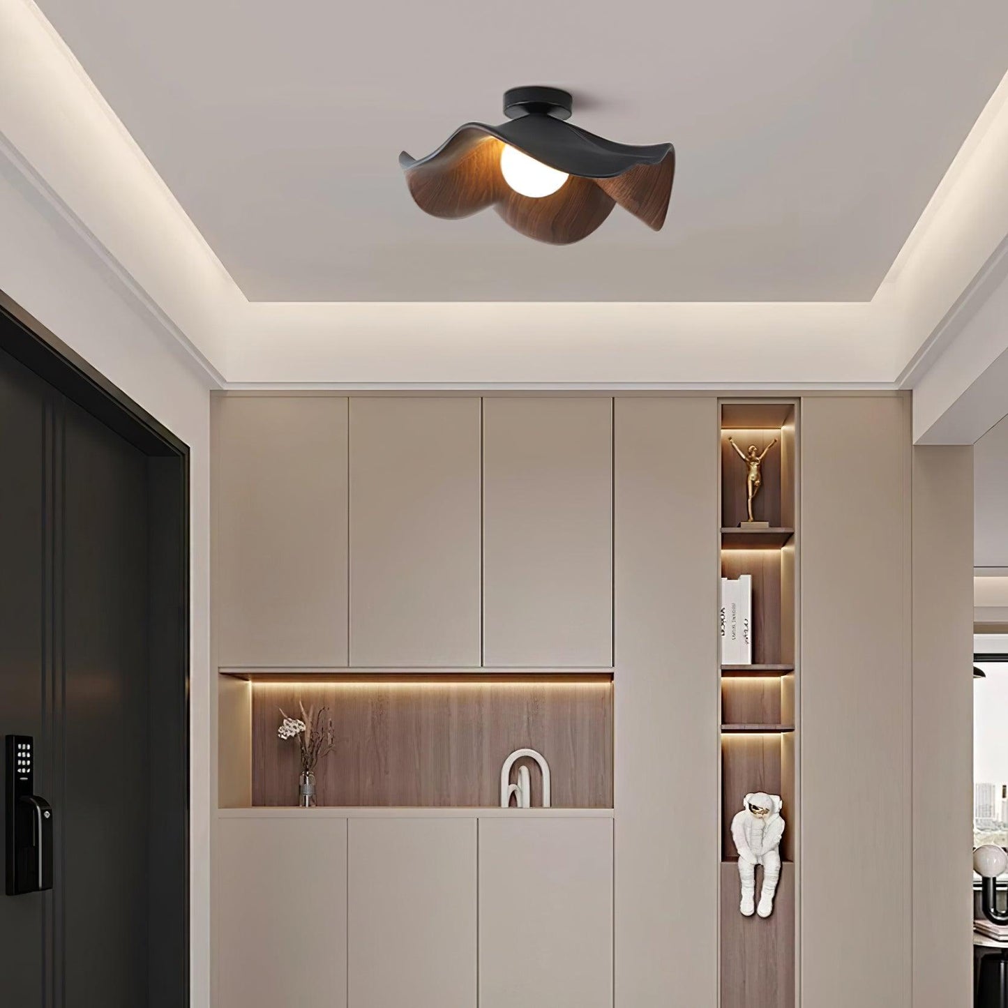 Calisthra | Biophilische gelaagde golf opbouw plafondlamp