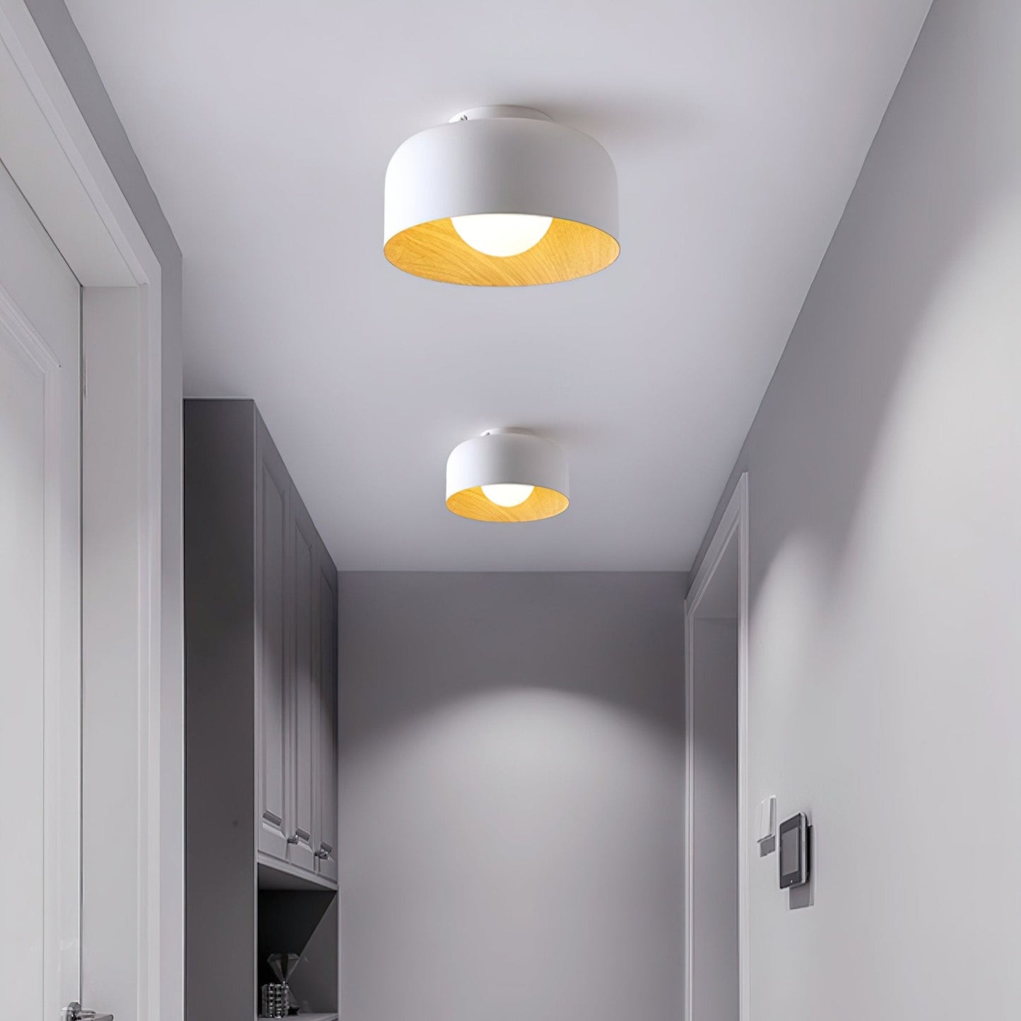 Vervante | Architectonische Gebogen Houtnerf Gestructureerde Plafondlamp