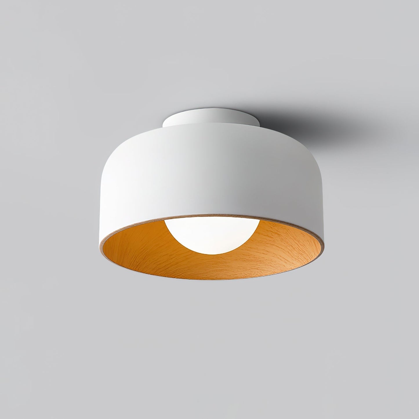 Vervante | Architectonische Gebogen Houtnerf Gestructureerde Plafondlamp