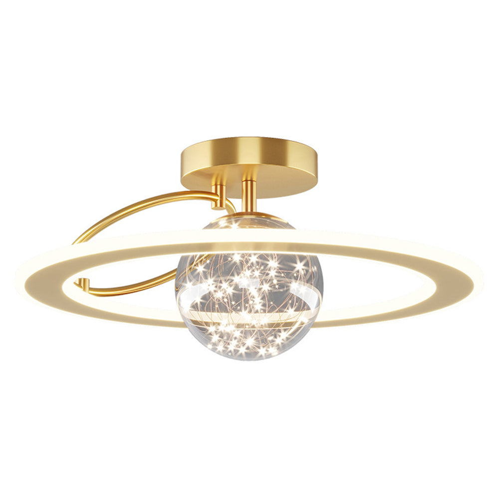 Celesta | Moderne Gouden Sterachtige Glas Globe Plafondlamp
