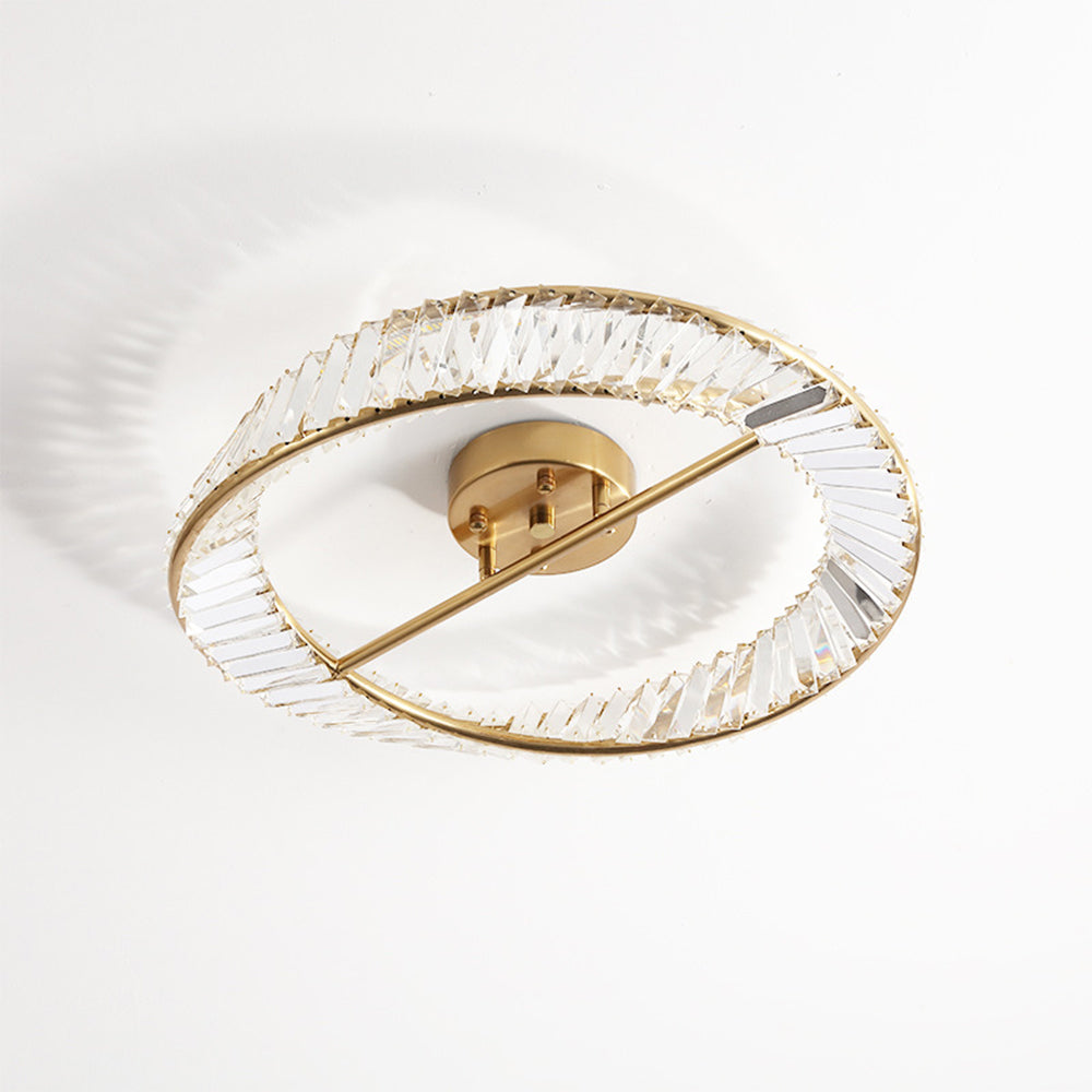 Crysella | Hedendaagse Stralende Kristallen Halo Ring Plafondlamp