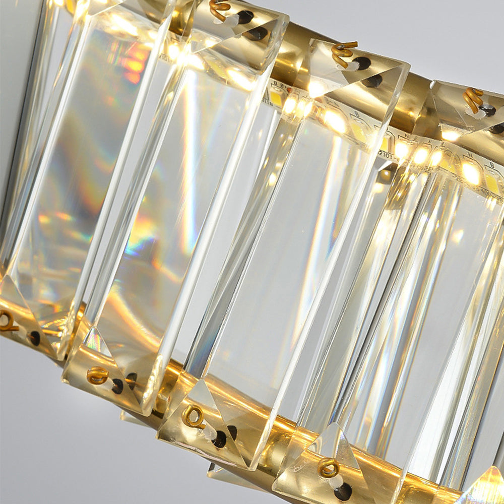 Crysella | Hedendaagse Stralende Kristallen Halo Ring Plafondlamp