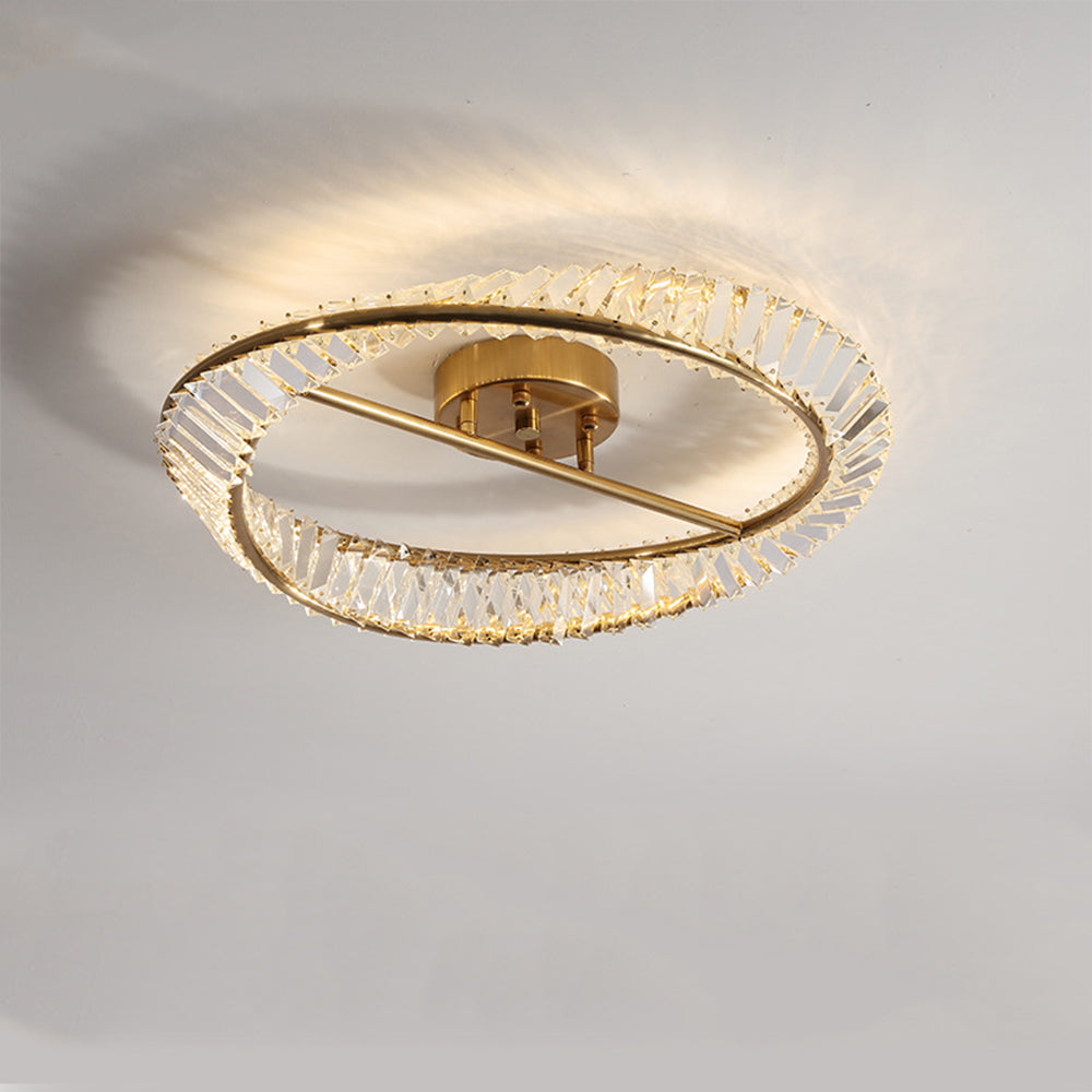 Crysella | Hedendaagse Stralende Kristallen Halo Ring Plafondlamp