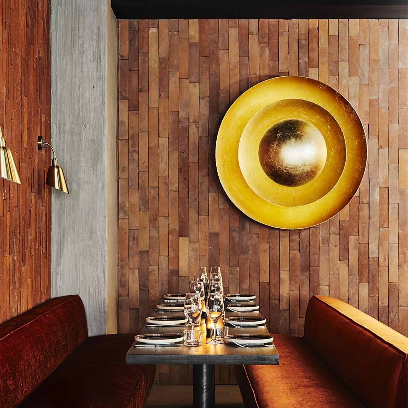 Aerish | Luxe Sculpturale Blad Vergulde Vintage Wandlamp