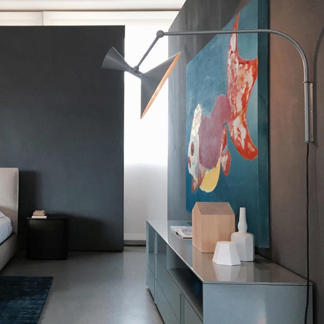 Elvinda | Sculpturale Verstelbare Aluminium Draaibare Wandlamp