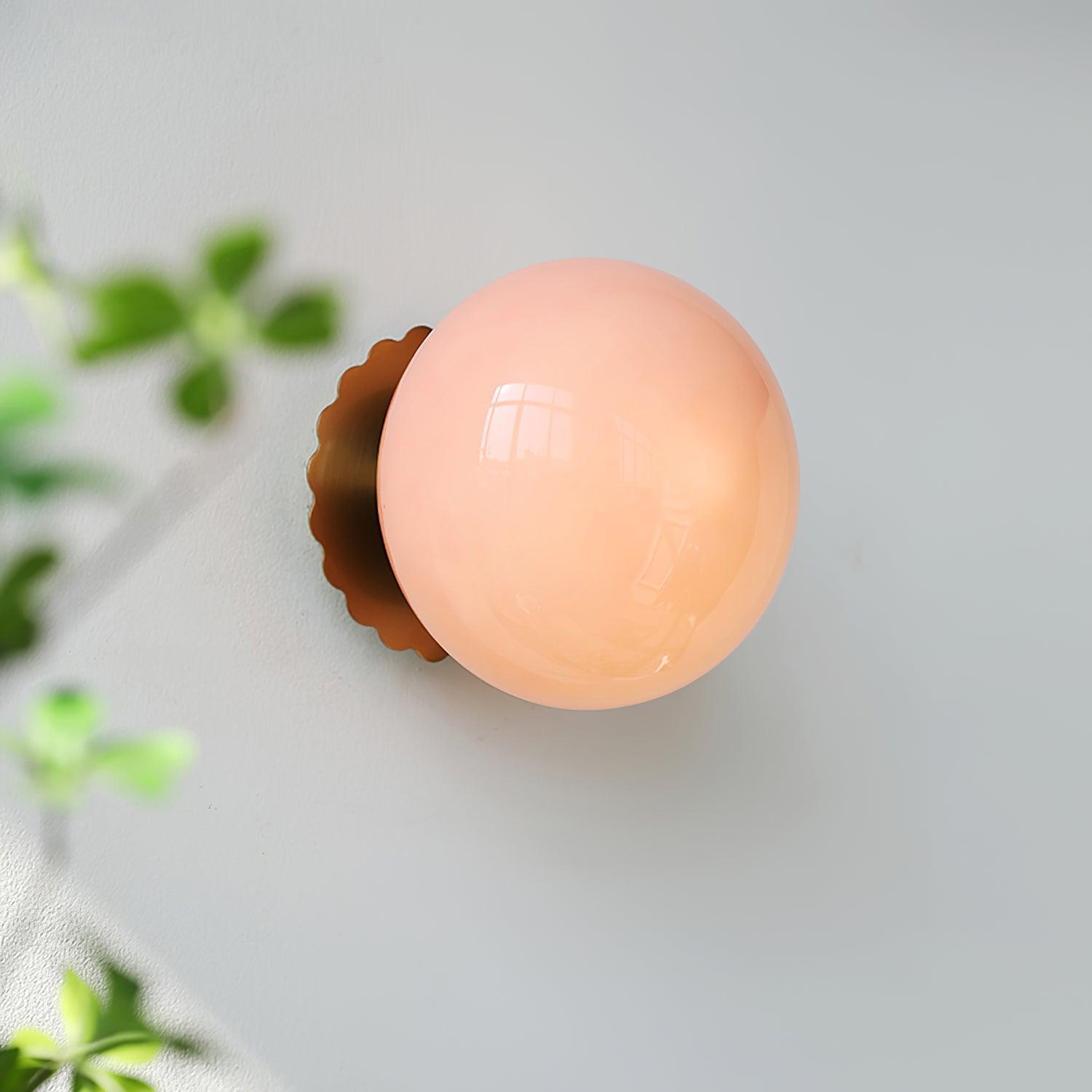 Galdromic | Sculpturale Matglazen Bol Wandlamp