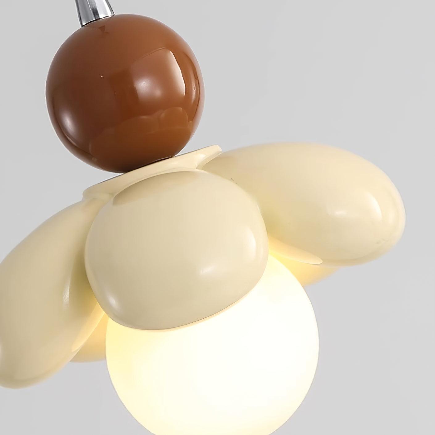 Berislys | Gesculpteerde Organische Bloem Silhouet Glazen Hanglamp