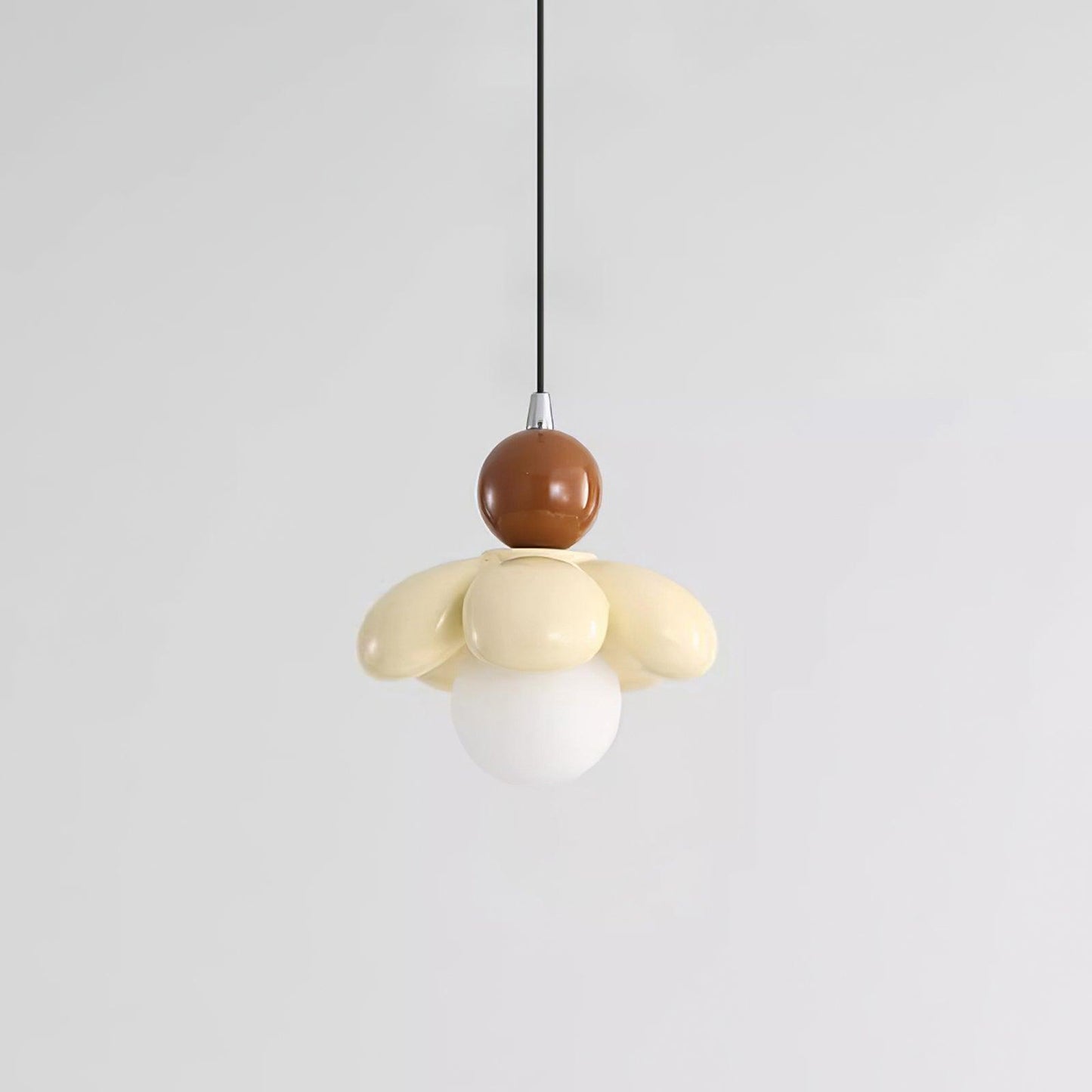 Berislys | Gesculpteerde Organische Bloem Silhouet Glazen Hanglamp