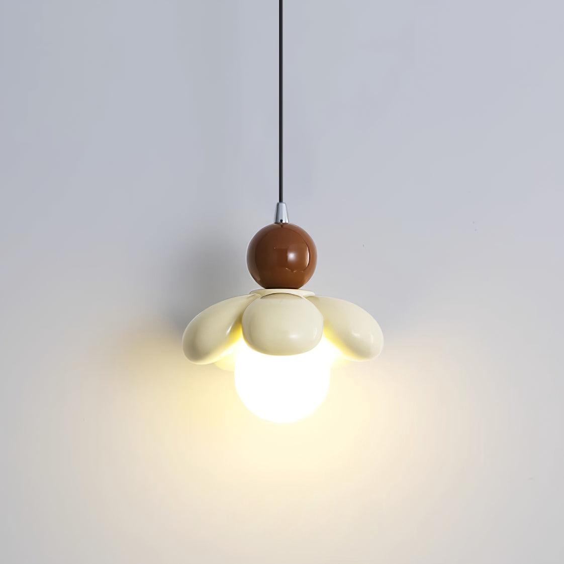 Berislys | Gesculpteerde Organische Bloem Silhouet Glazen Hanglamp