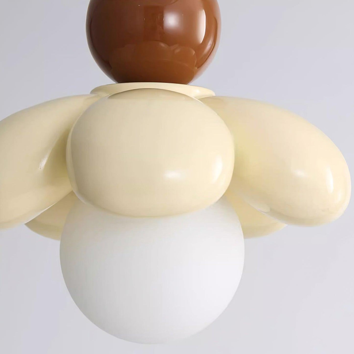 Berislys | Gesculpteerde Organische Bloem Silhouet Glazen Hanglamp