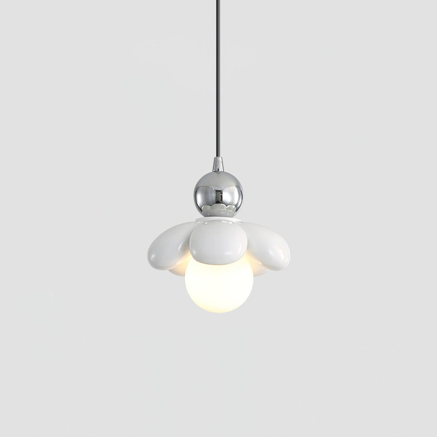Berislys | Gesculpteerde Organische Bloem Silhouet Glazen Hanglamp