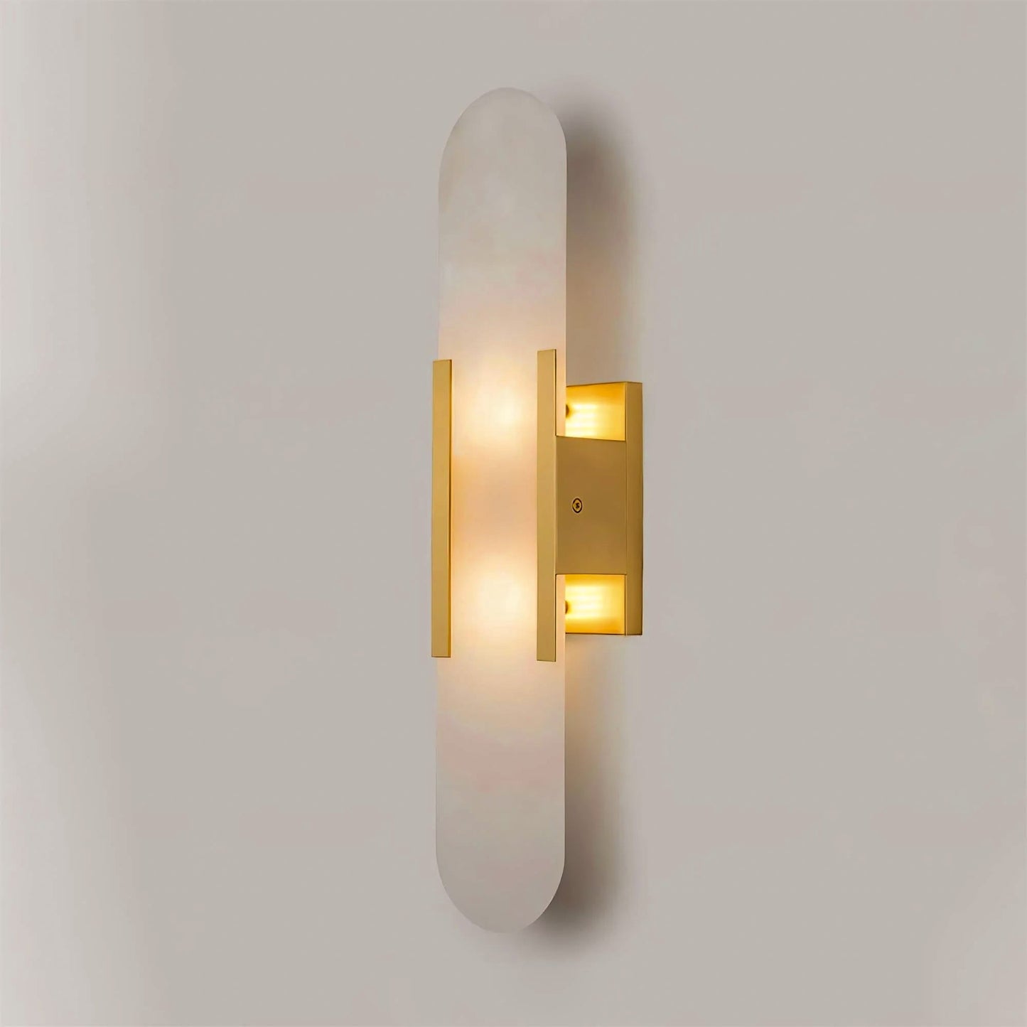 Ivalis | Moderne Verlengde Alabaster Steen Wandlamp