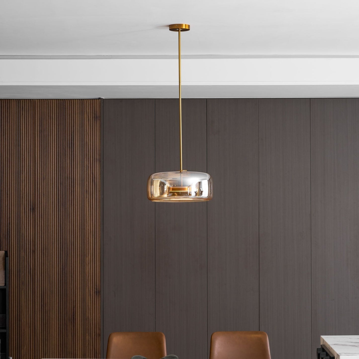 Orionth | Geometrische Sculpturale Handgeblazen Glazen Bol Hanglamp