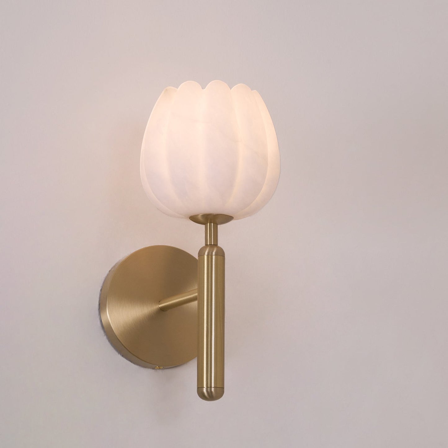 Lyhose | Botanische Alabaster Steen Bloem Sculptuur Wandlamp