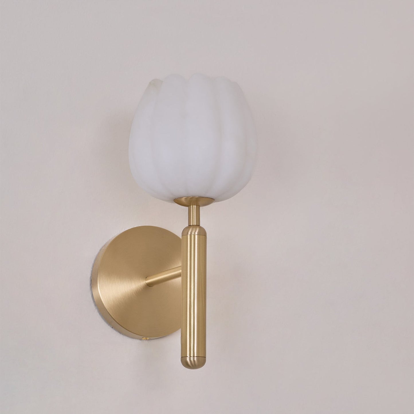 Lyhose | Botanische Alabaster Steen Bloem Sculptuur Wandlamp