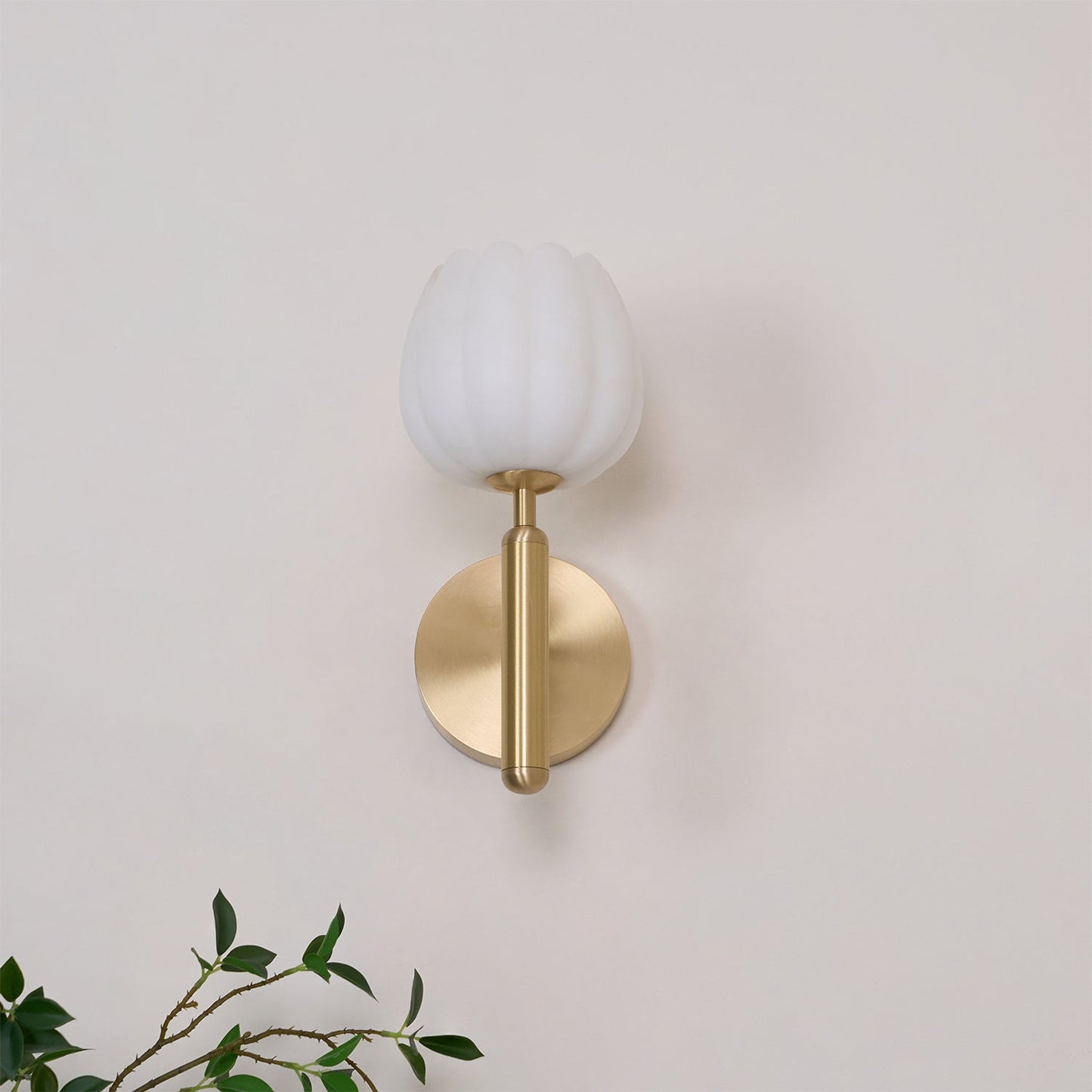 Lyhose | Botanische Alabaster Steen Bloem Sculptuur Wandlamp