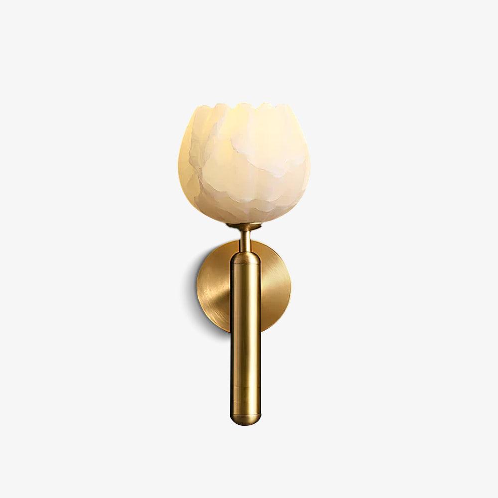 Lyhose | Botanische Alabaster Steen Bloem Sculptuur Wandlamp