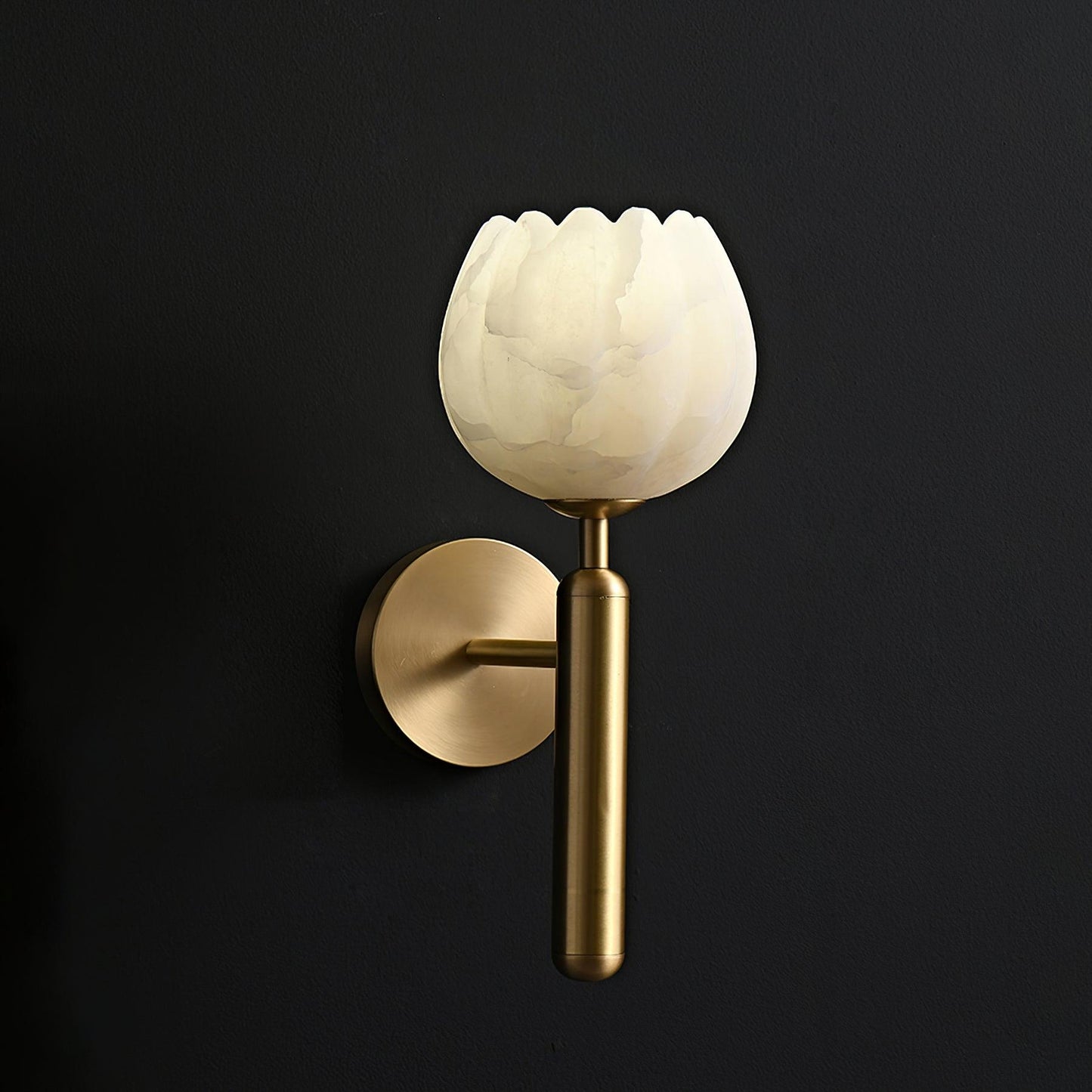 Lyhose | Botanische Alabaster Steen Bloem Sculptuur Wandlamp