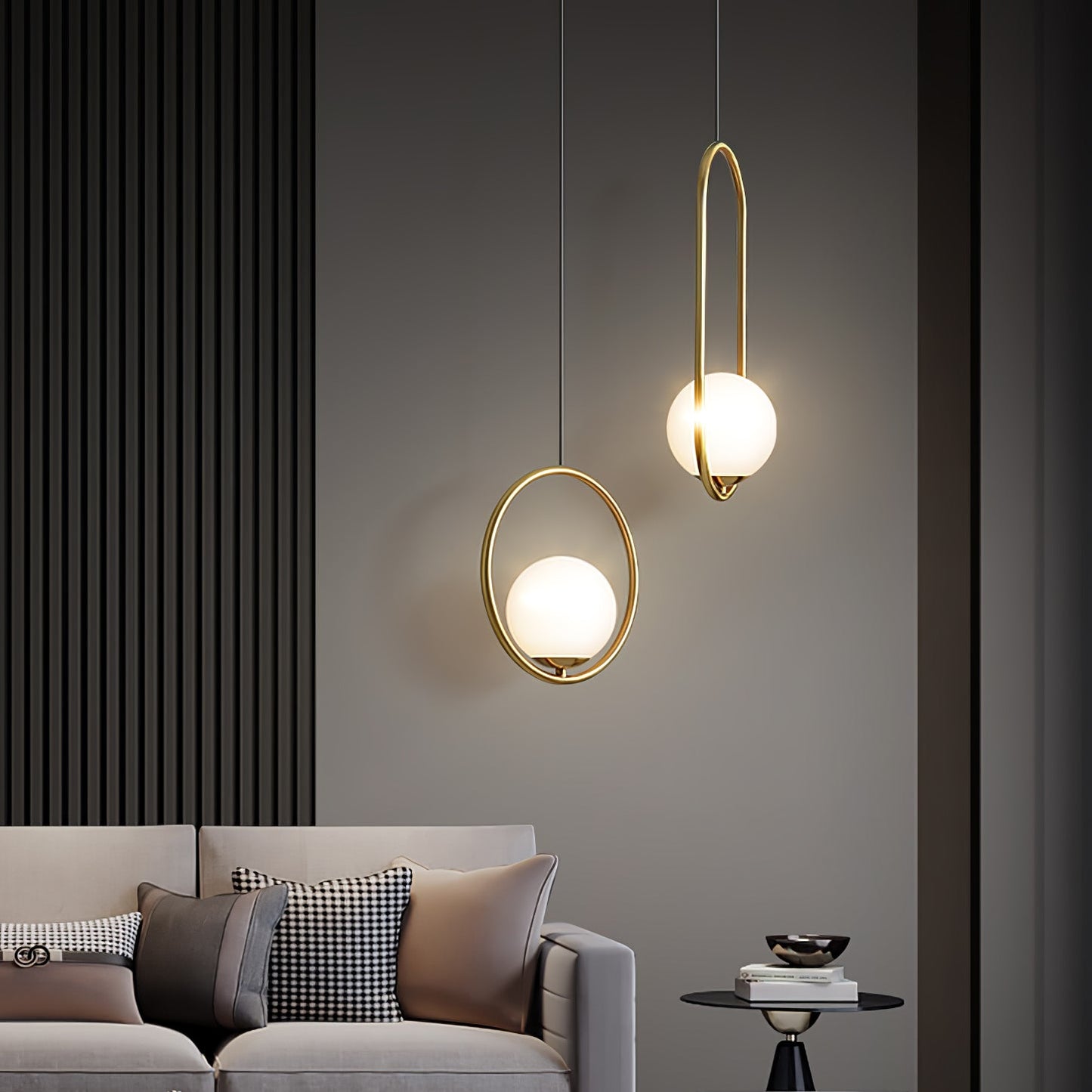 Belvadiro | Minimalistische bolvormige glazen hanglamp