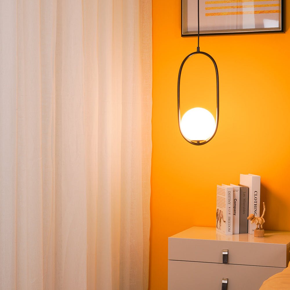 Belvadiro | Minimalistische bolvormige glazen hanglamp