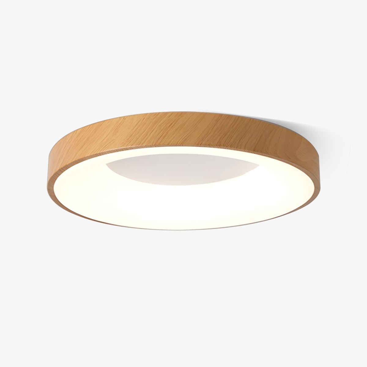Lythara | Noordse Houten Inbouw Circulaire LED Plafondlamp