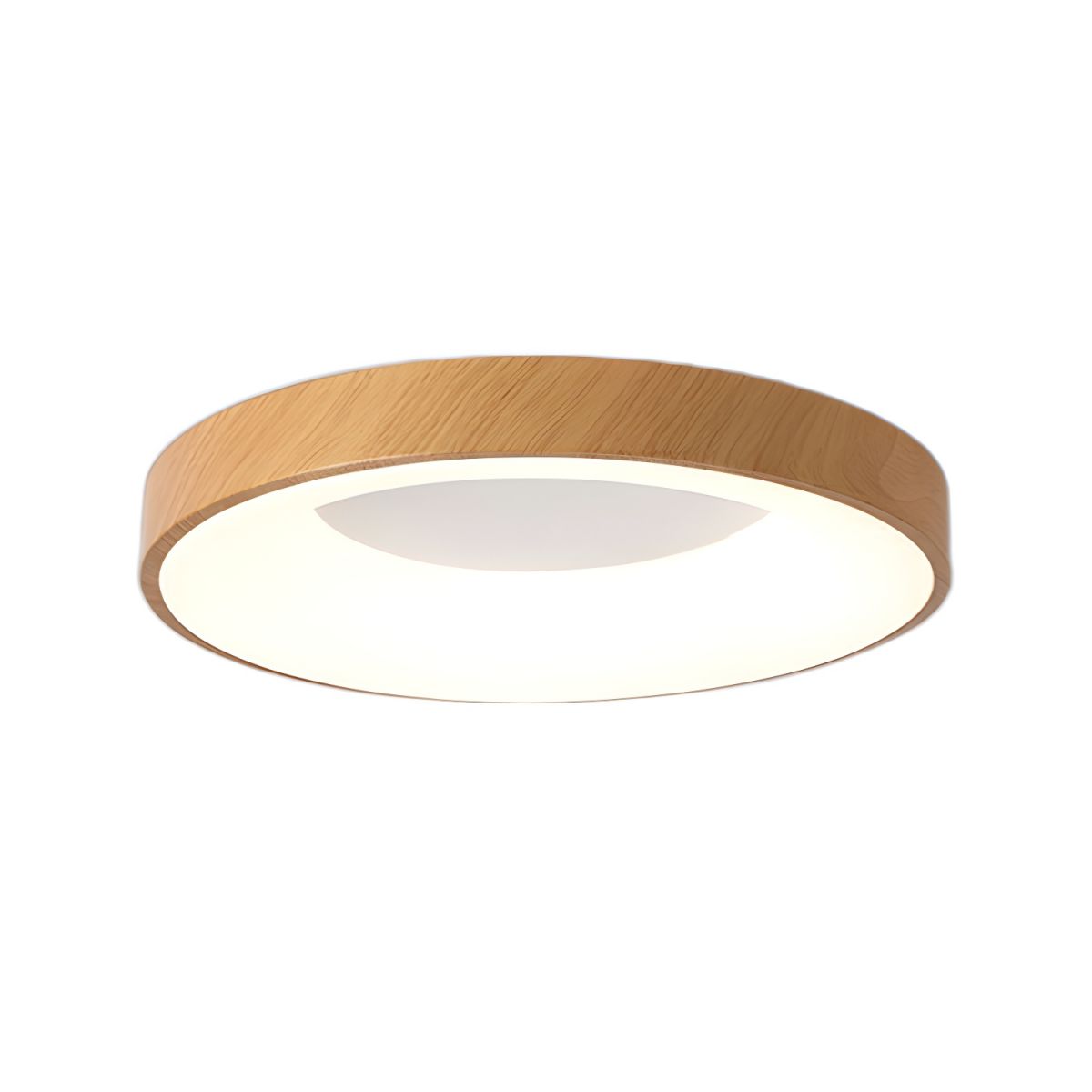 Lythara | Noordse Houten Inbouw Circulaire LED Plafondlamp