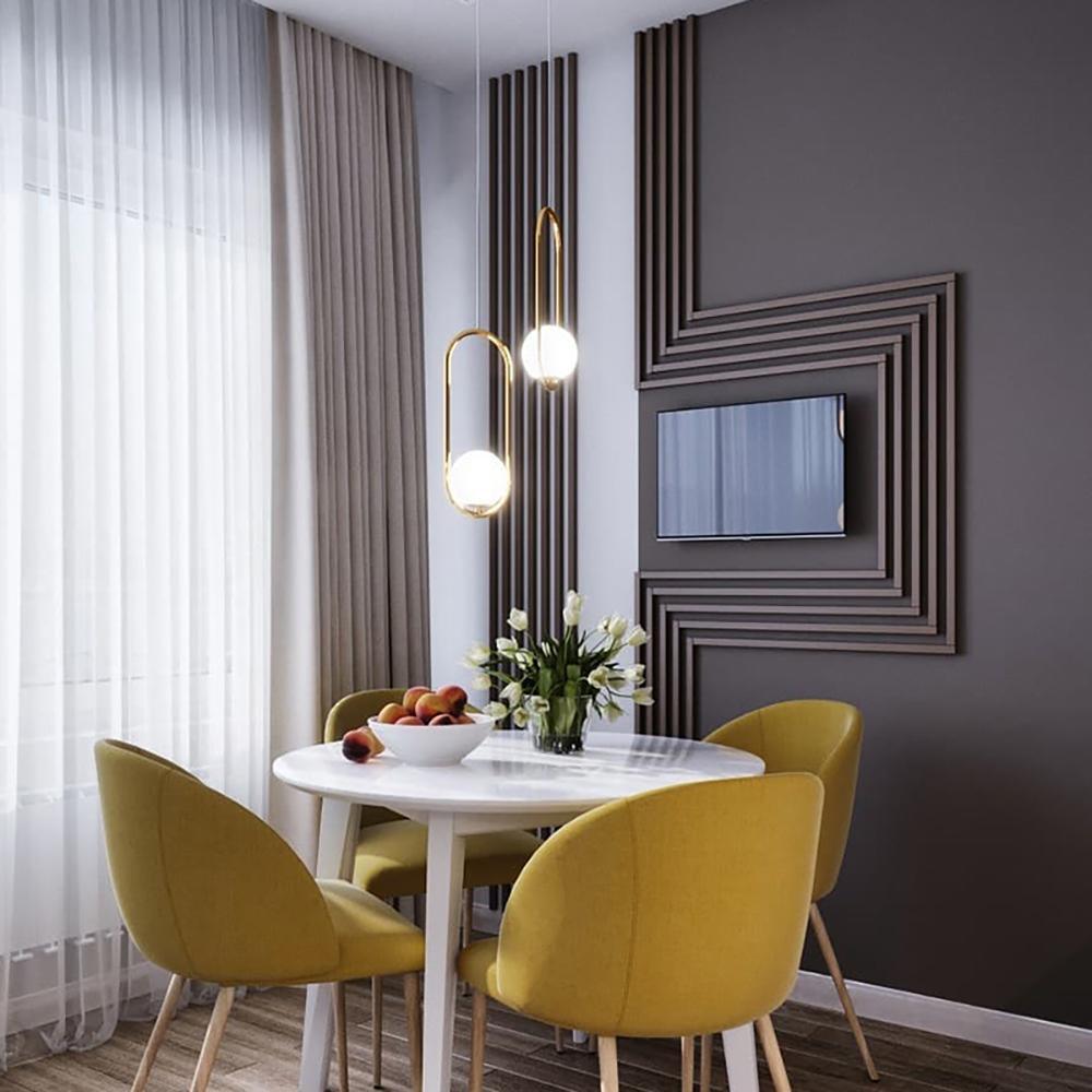Belvadiro | Minimalistische bolvormige glazen hanglamp
