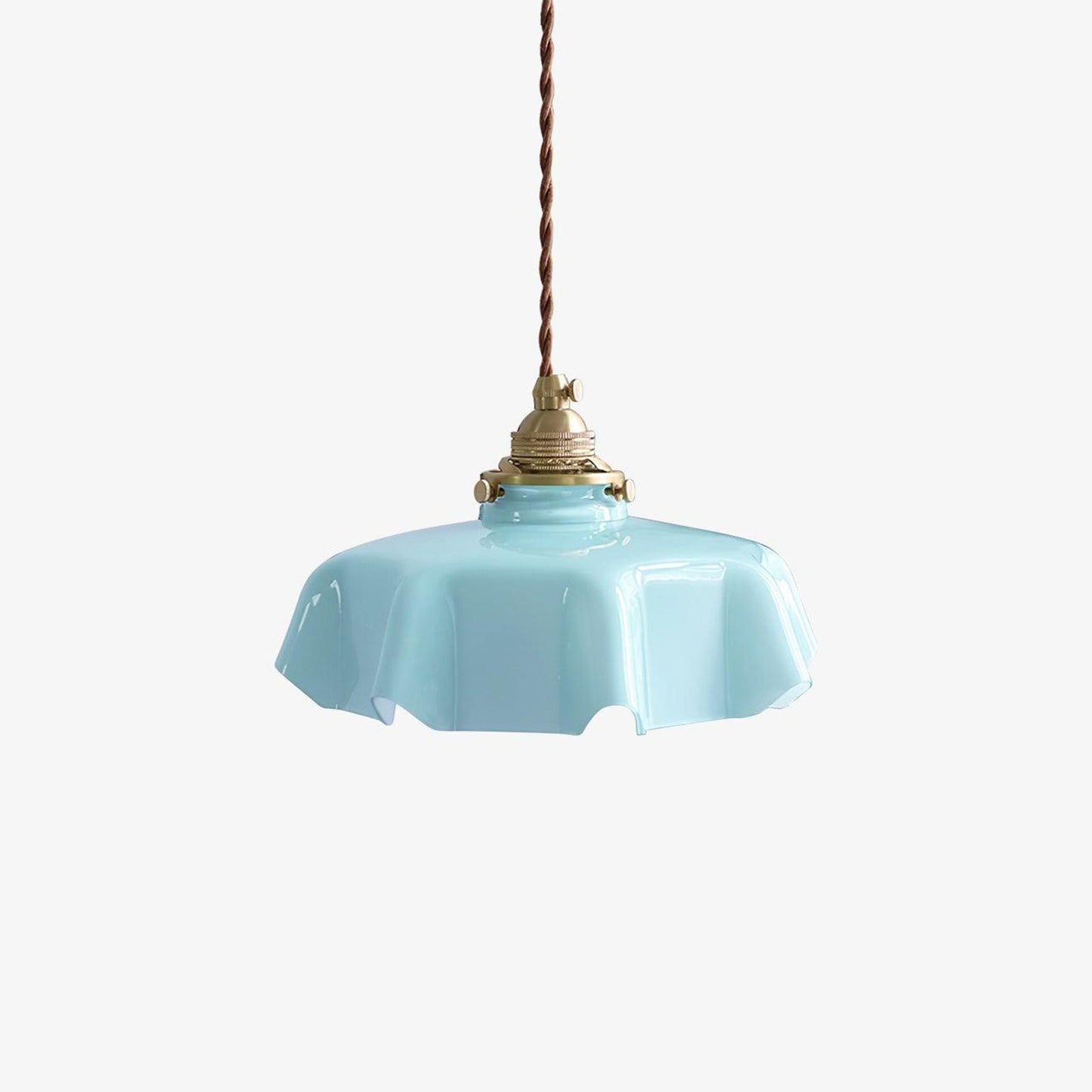 Kelvarna | Vintage Geplooide Glazen Fluted Hanglamp