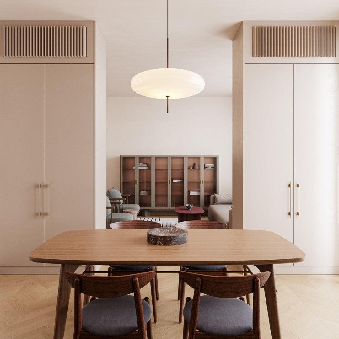 Belthorim | Opalescente Schijf Silhouet Minimalistische Hanglamp