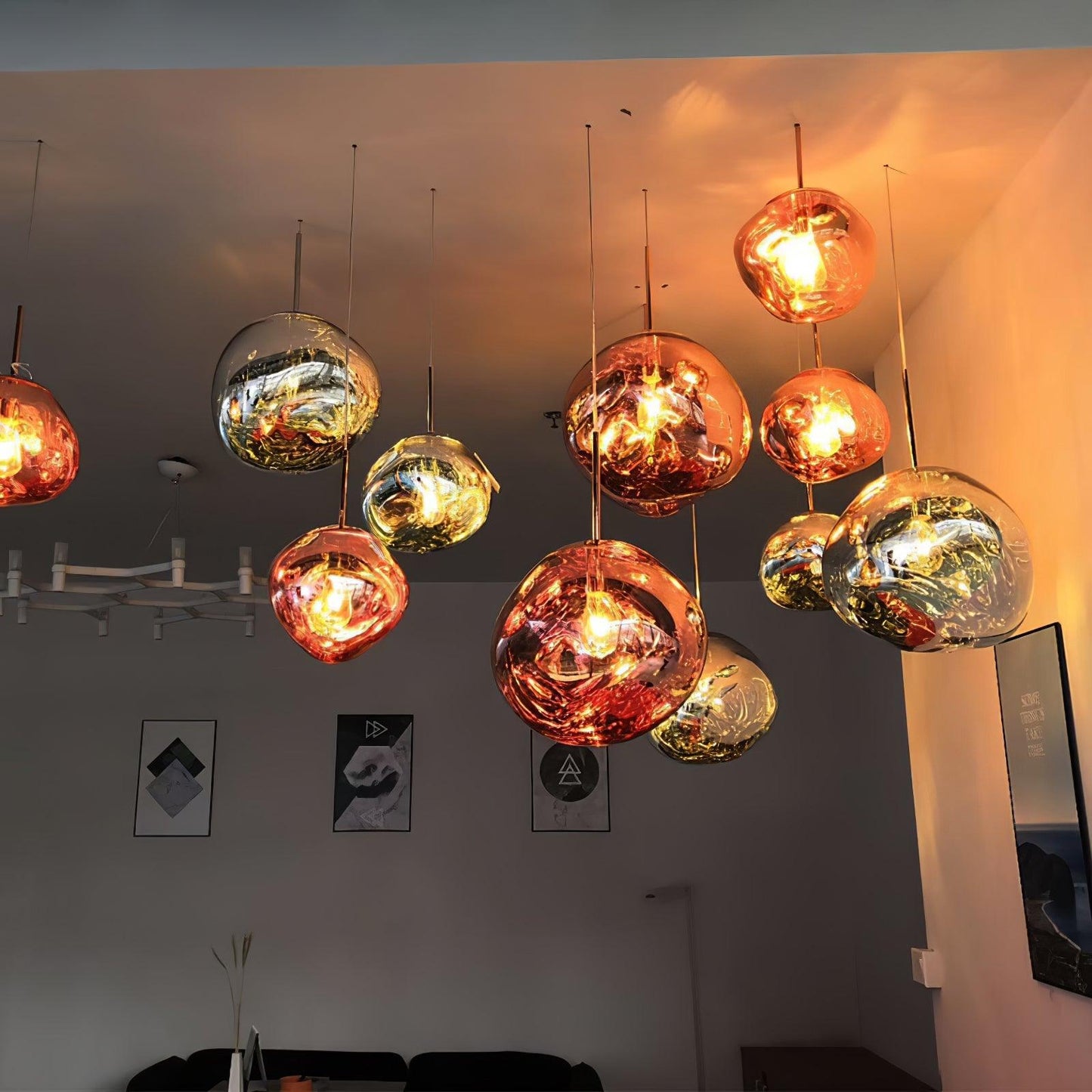 Kryntoch | Sculpturale Vloeiende Golf Sfeervolle Druppel Hanglamp