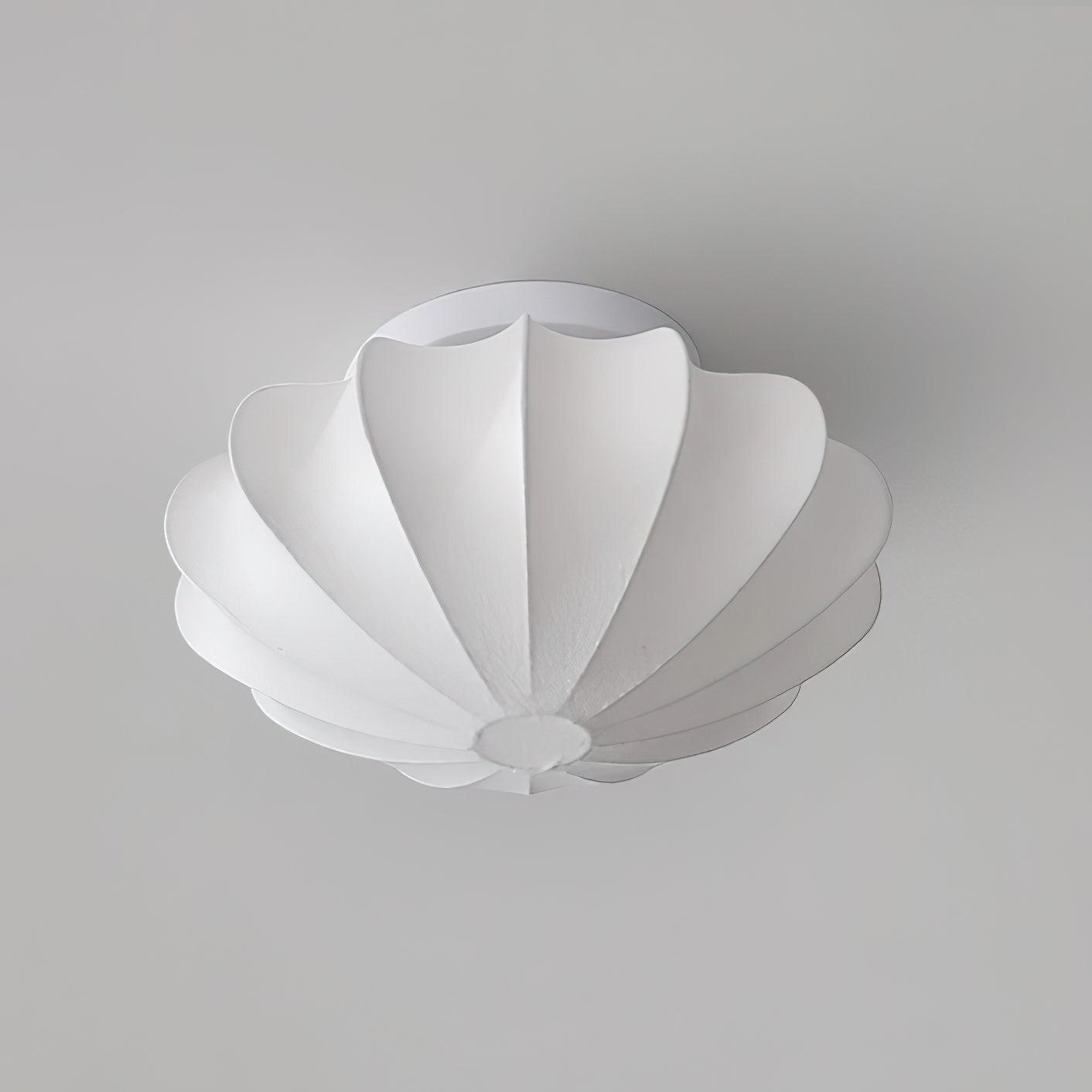 Korisand | Mid-century geometrische sculpturale zijden mesh plafondlamp
