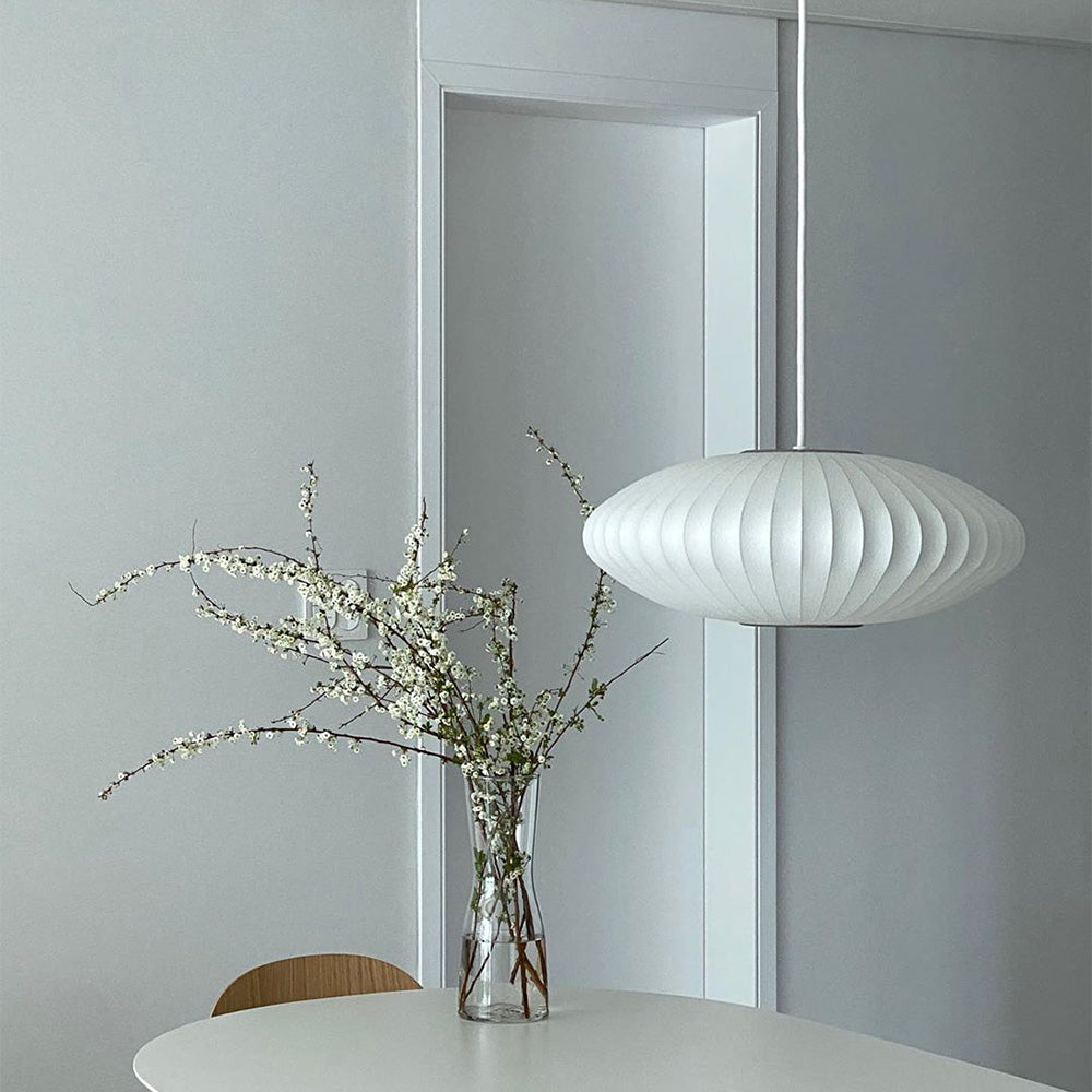 Vela | Midden Eeuw Ribbel Witte Lantaarn Plafondlamp