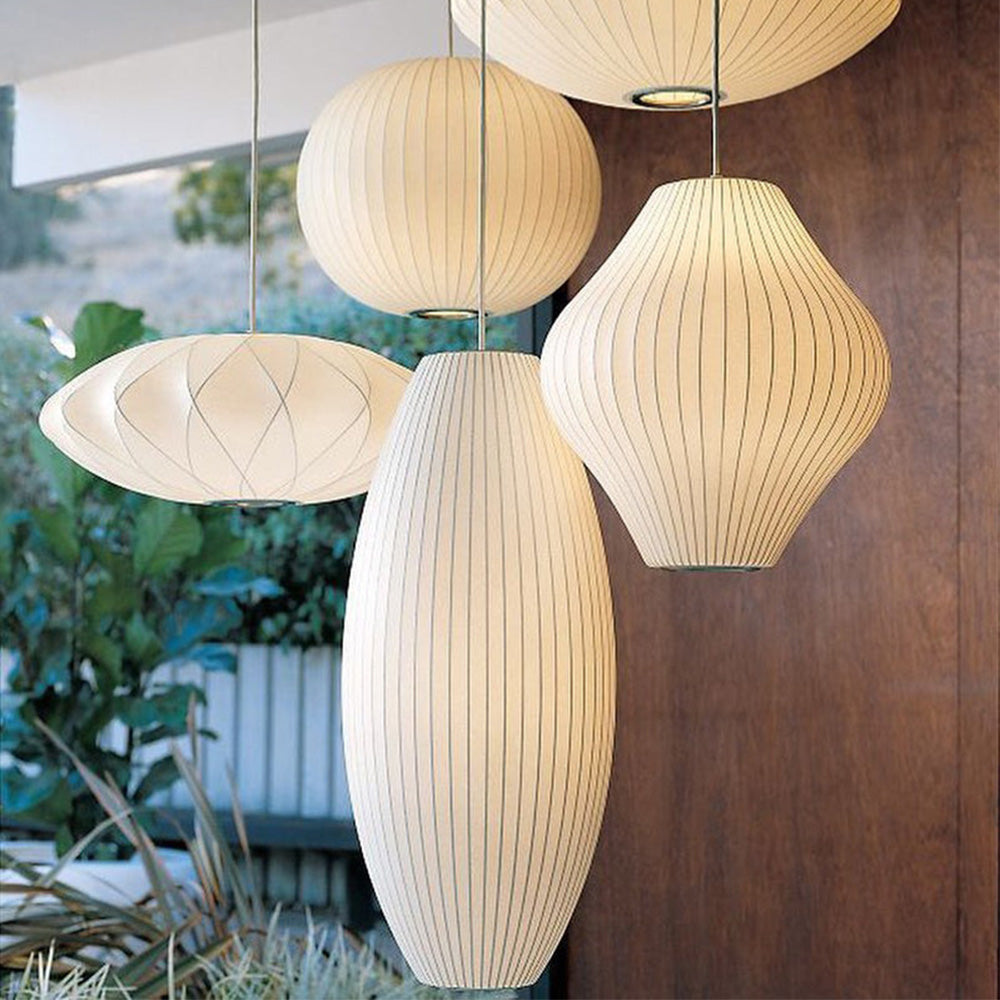 Vela | Midden Eeuw Ribbel Witte Lantaarn Plafondlamp