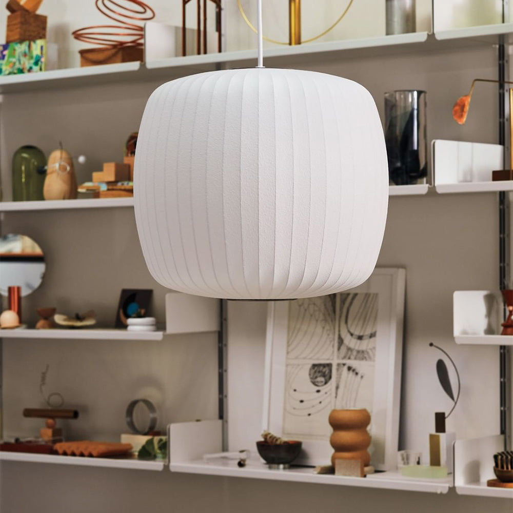 Vela | Midden Eeuw Ribbel Witte Lantaarn Plafondlamp