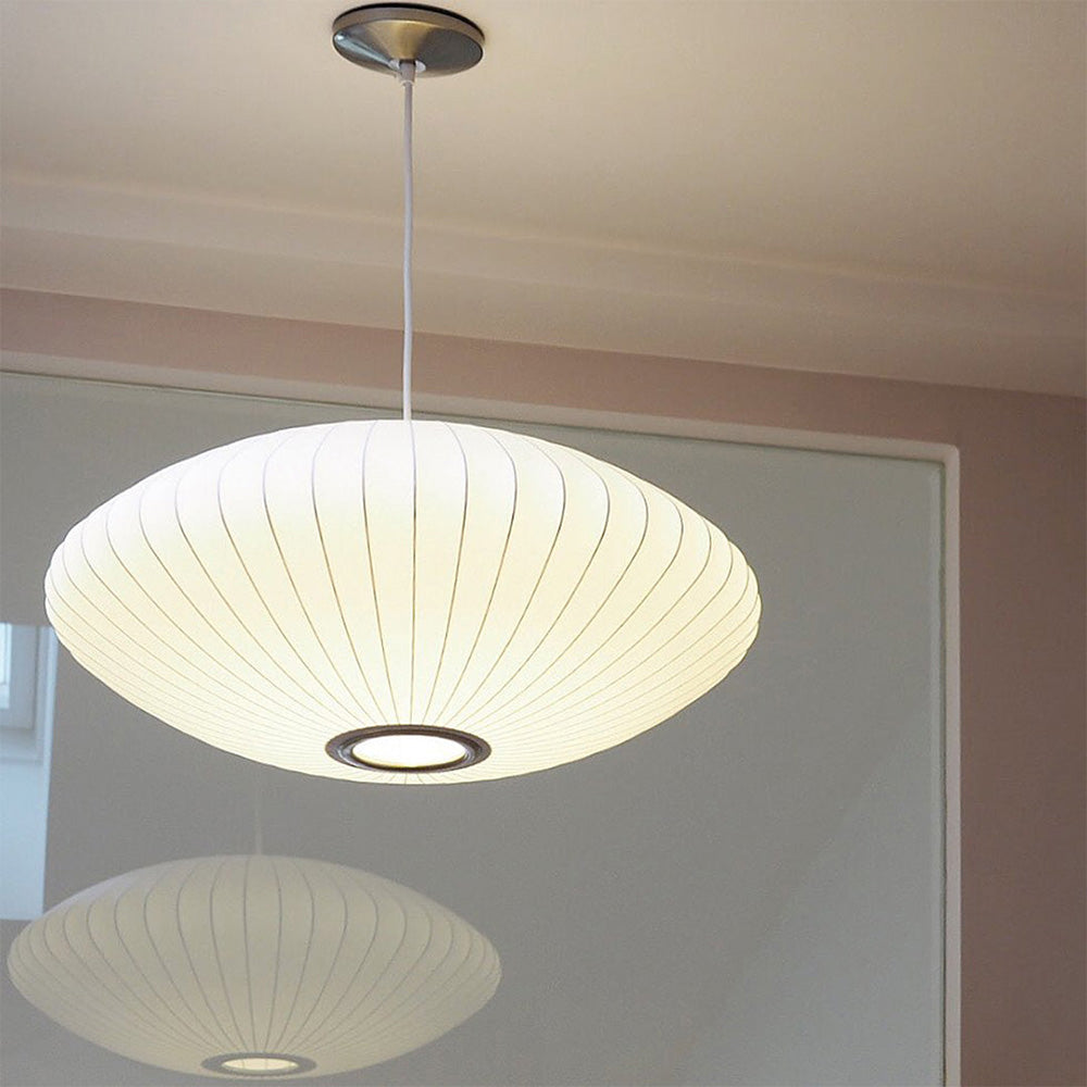 Vela | Midden Eeuw Ribbel Witte Lantaarn Plafondlamp