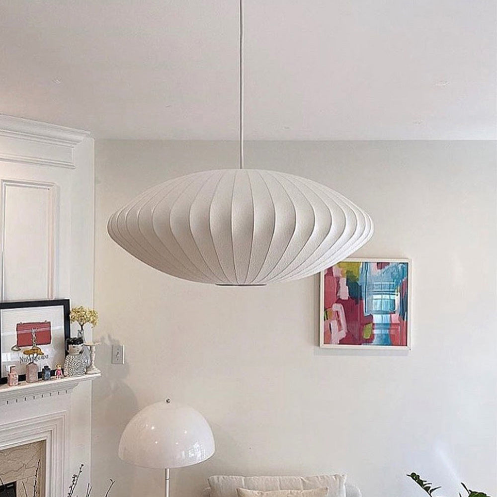 Vela | Midden Eeuw Ribbel Witte Lantaarn Plafondlamp