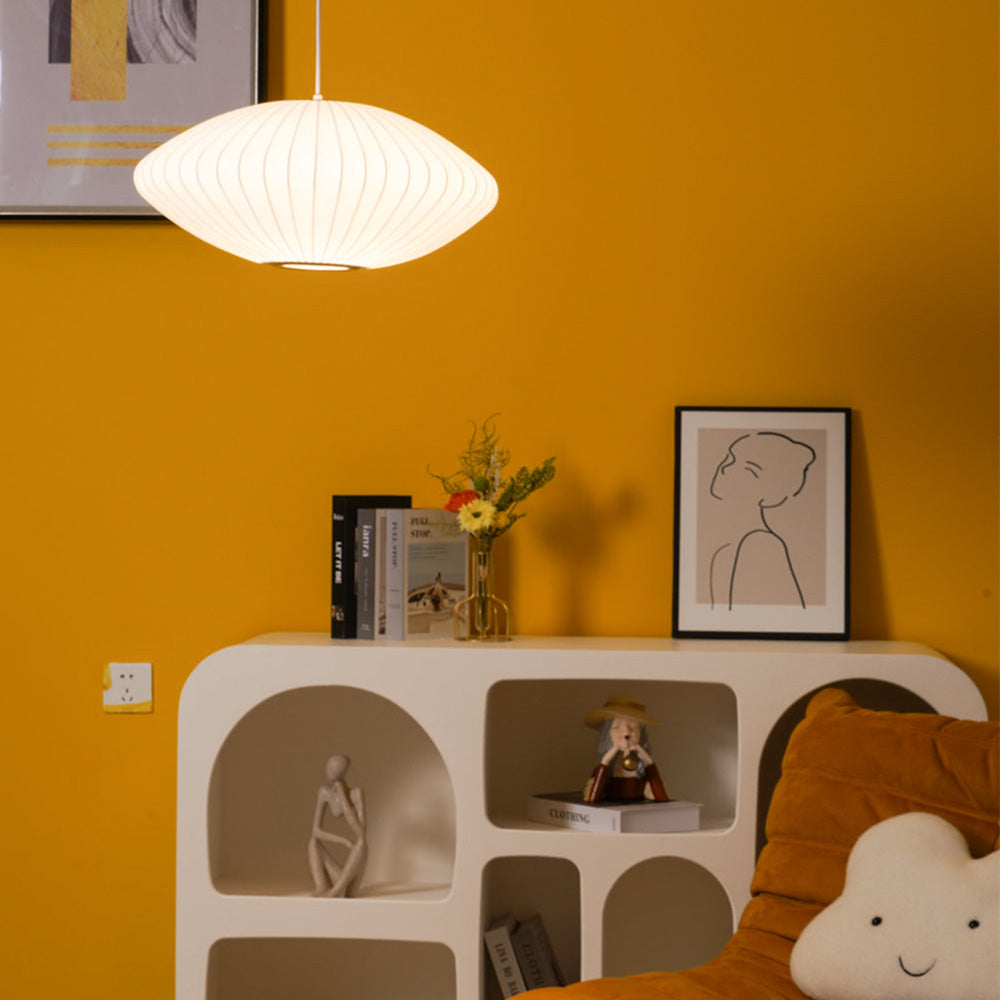 Vela | Midden Eeuw Ribbel Witte Lantaarn Plafondlamp