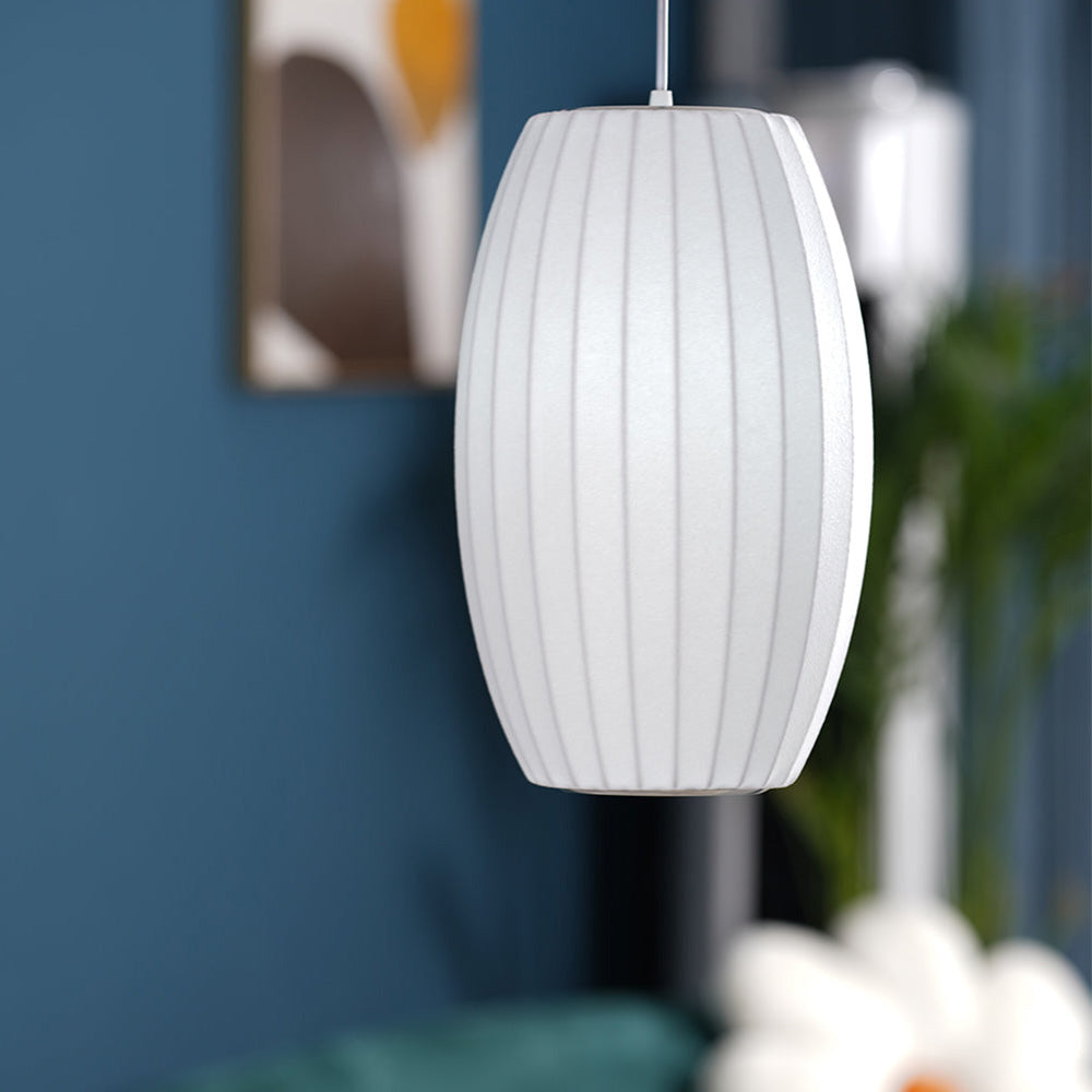 Vela | Midden Eeuw Ribbel Witte Lantaarn Plafondlamp