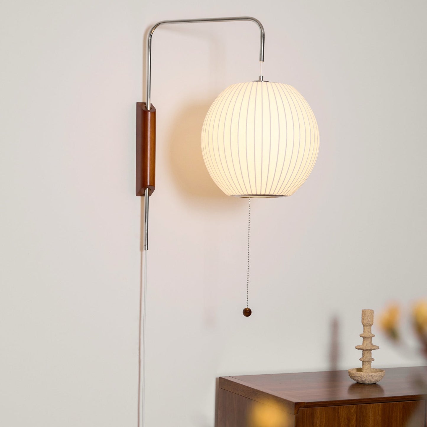 Kyntaroc | Retro Geribbelde Silhouet Zwevende Bol Wandlamp