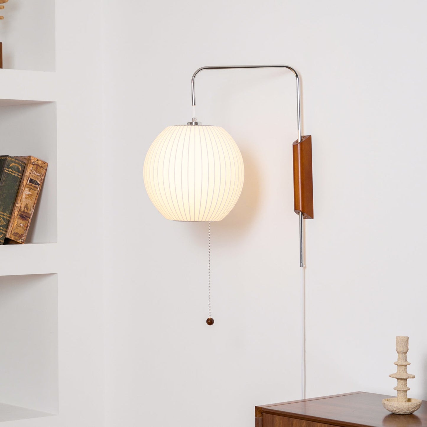 Kyntaroc | Retro Geribbelde Silhouet Zwevende Bol Wandlamp