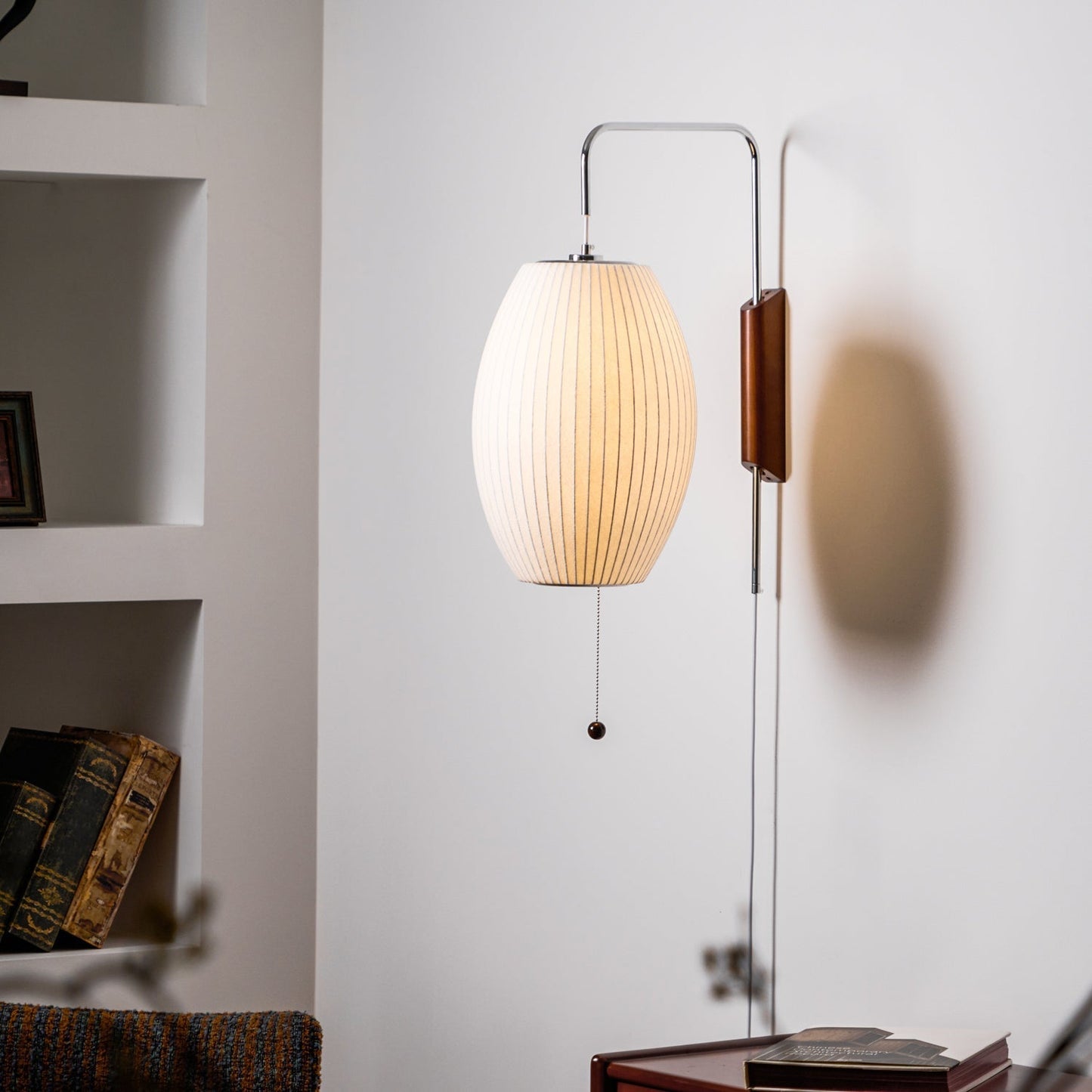 Kyntaroc | Retro Geribbelde Silhouet Zwevende Bol Wandlamp