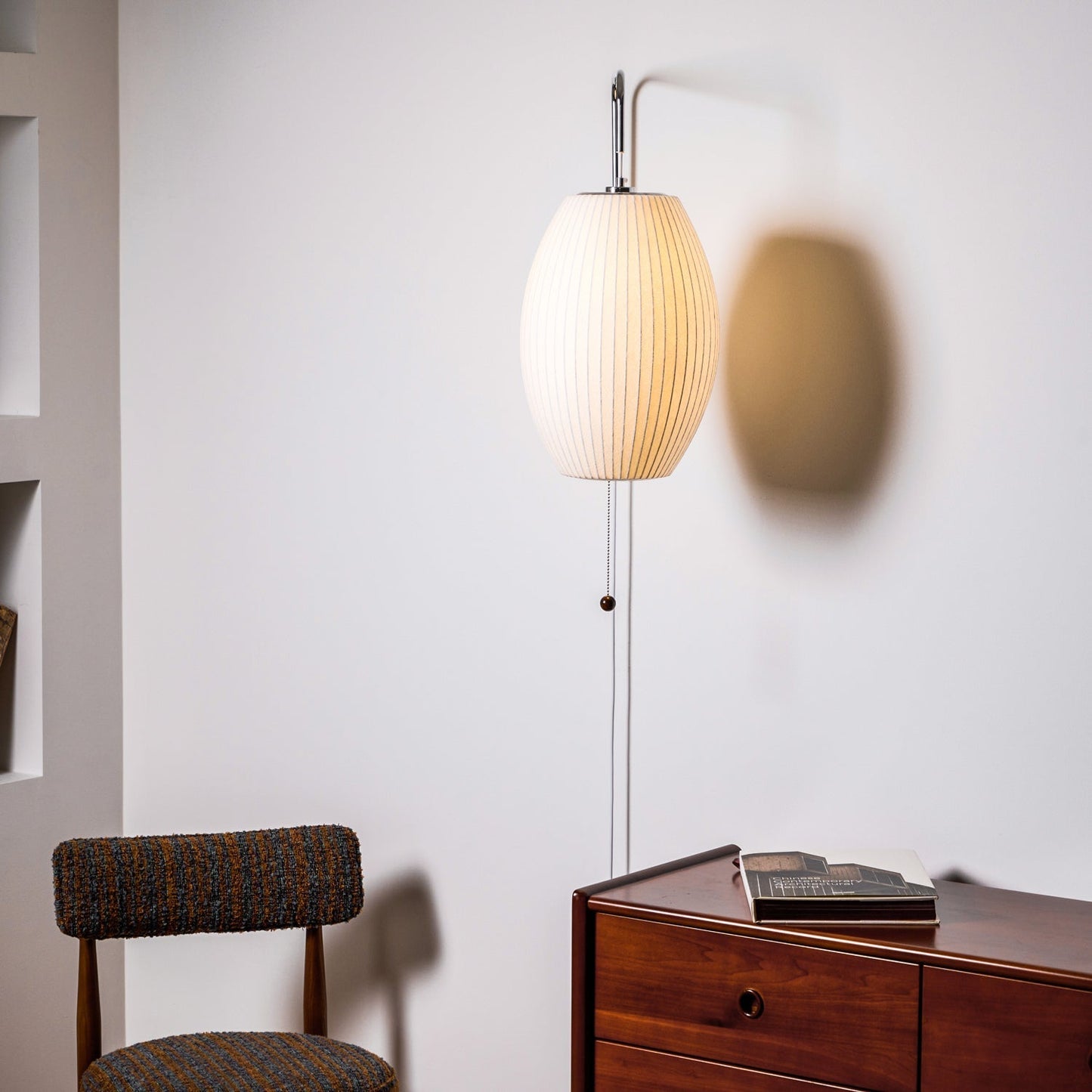 Kyntaroc | Retro Geribbelde Silhouet Zwevende Bol Wandlamp