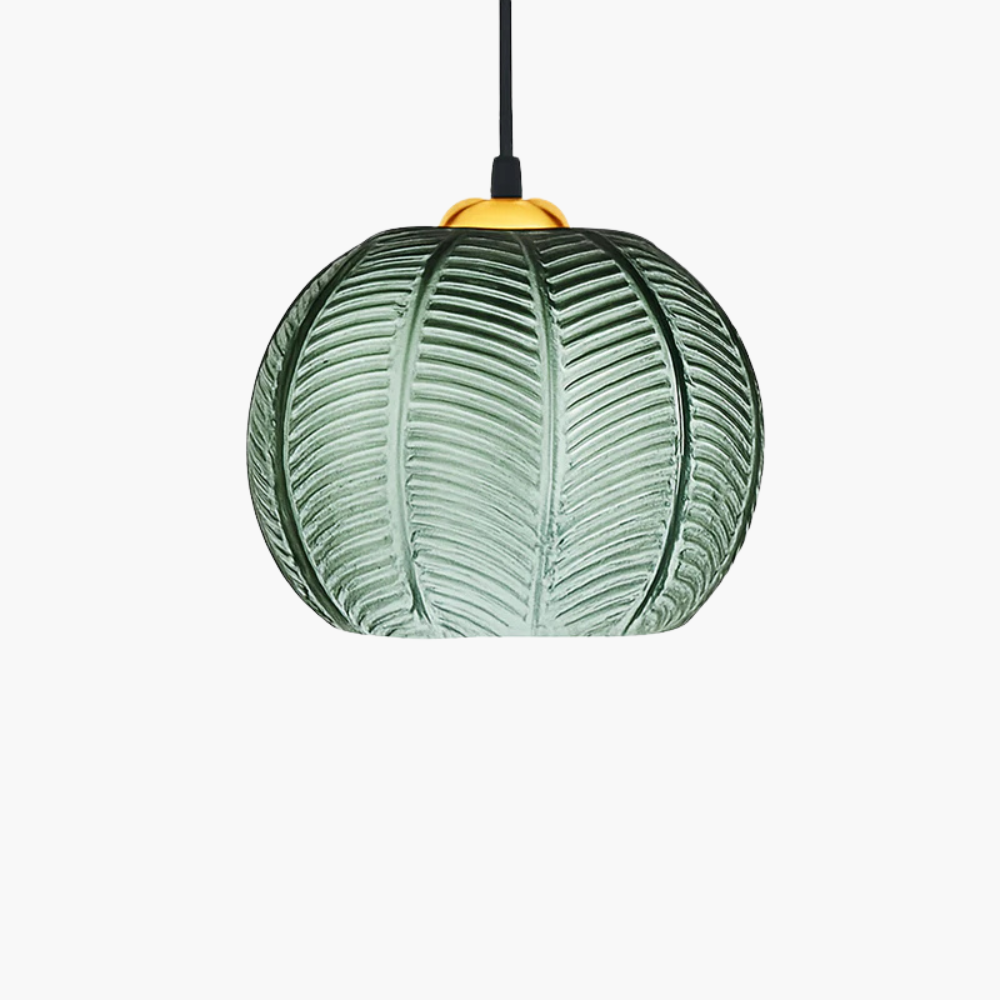 Nexalys| Sierlijke Bladeren Patroon Ovaal Glas Hanglamp