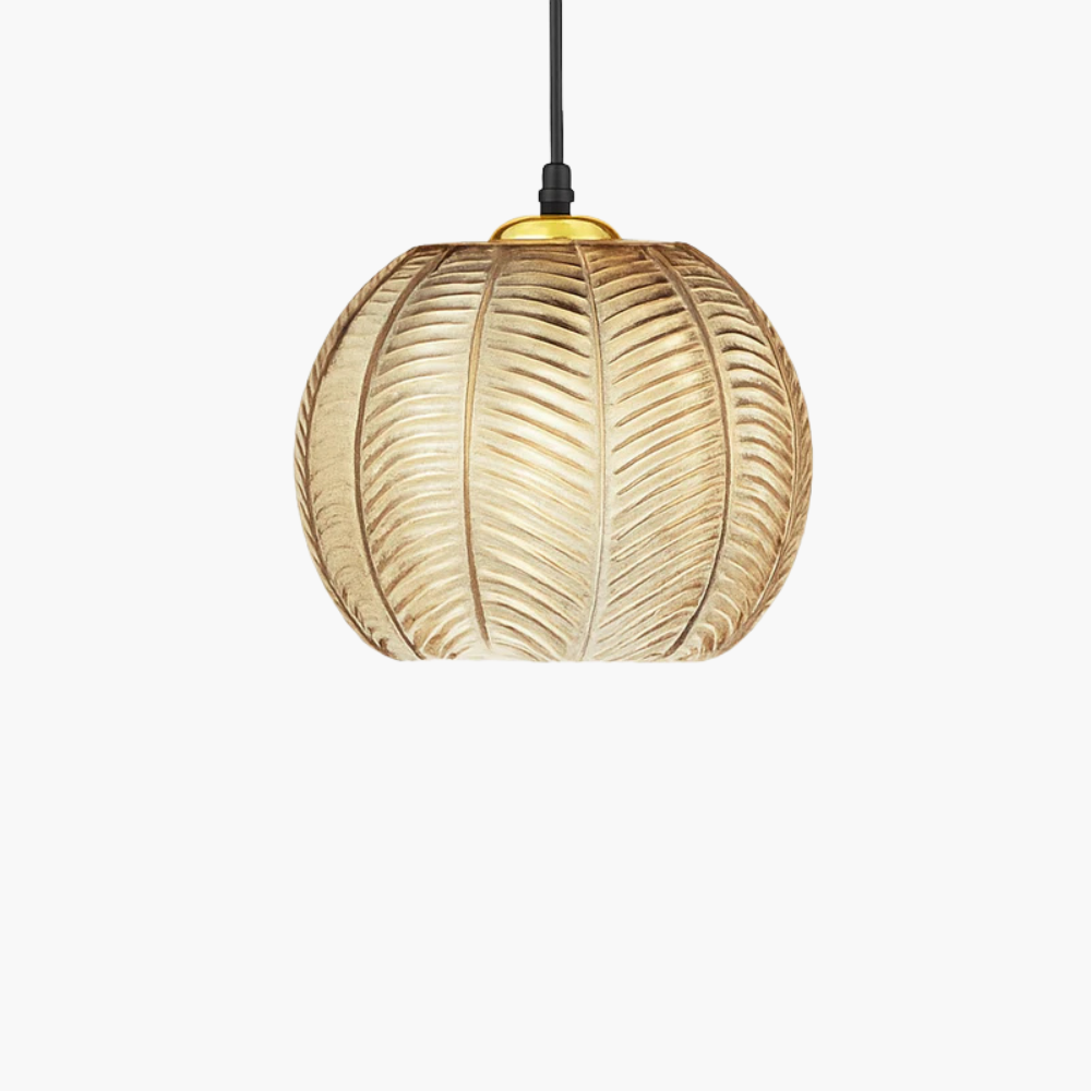 Nexalys| Sierlijke Bladeren Patroon Ovaal Glas Hanglamp