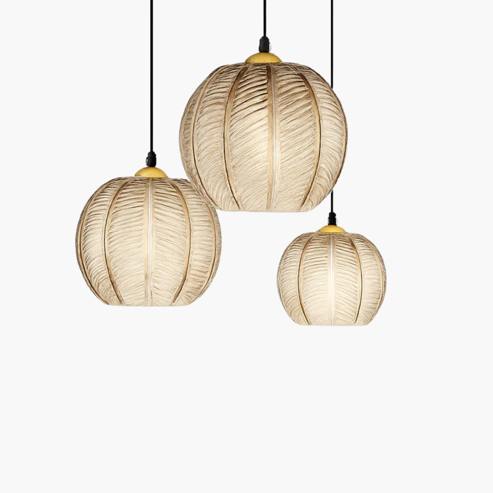 Nexalys| Sierlijke Bladeren Patroon Ovaal Glas Hanglamp