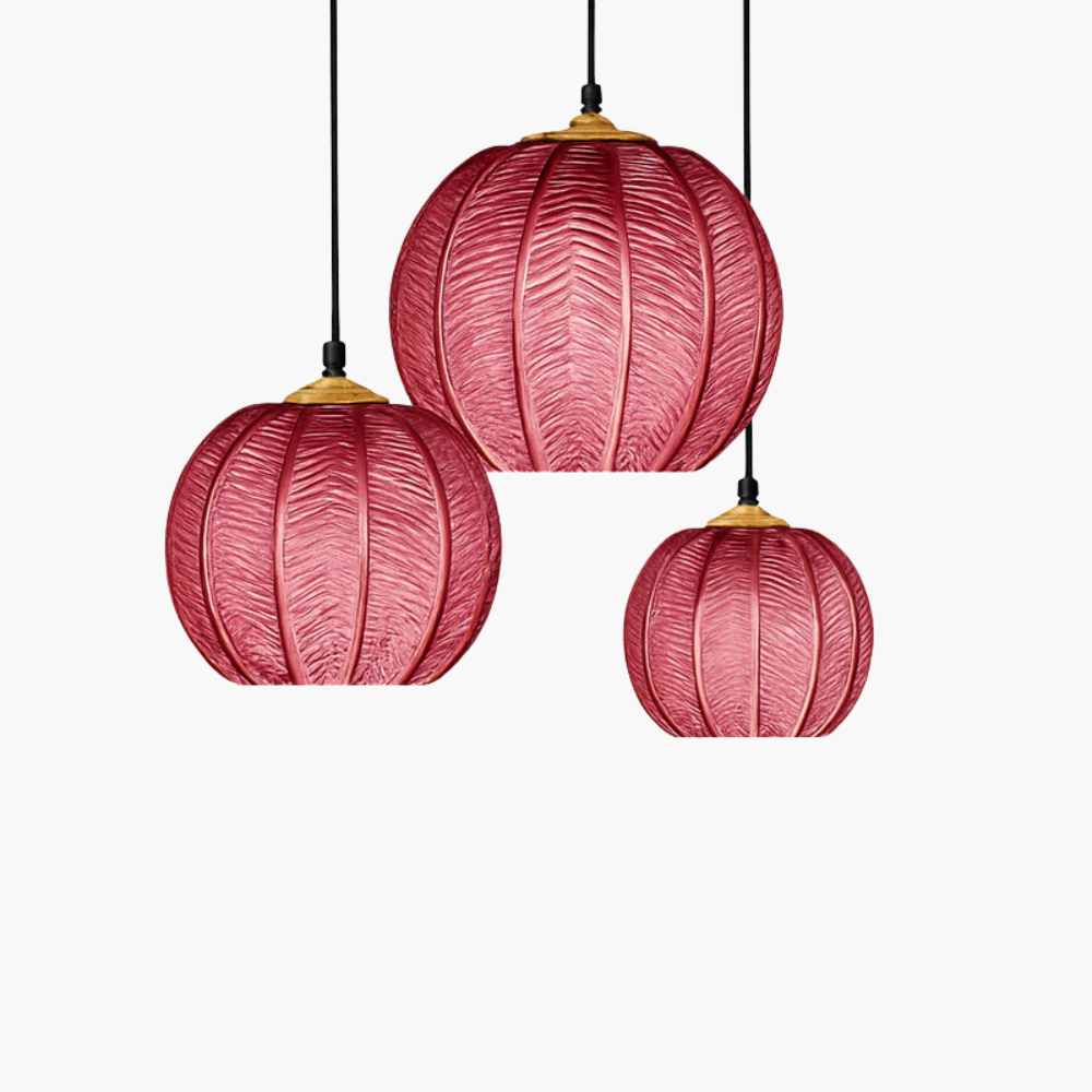 Nexalys| Sierlijke Bladeren Patroon Ovaal Glas Hanglamp