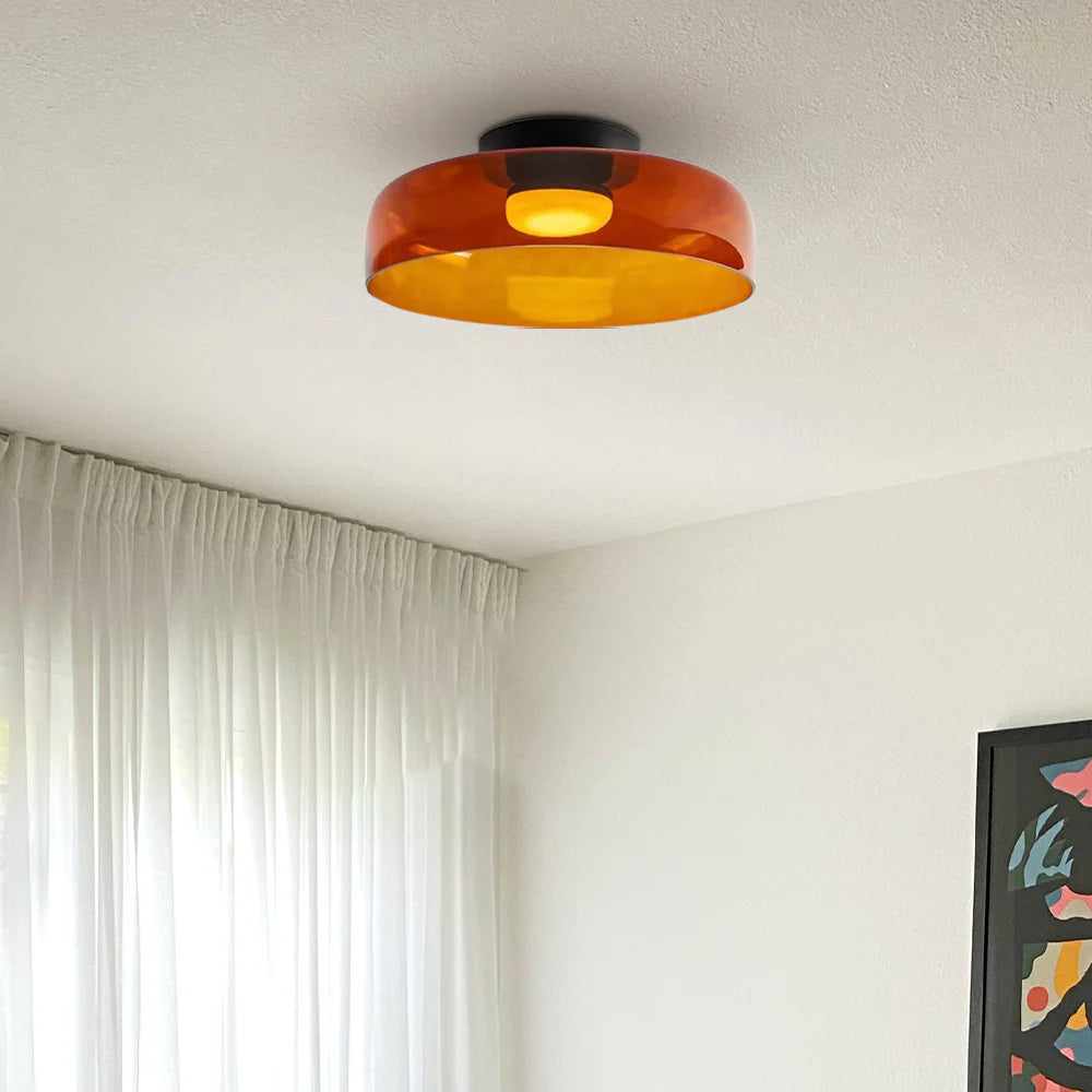 Nebula | Moderne Laagglanzende Glazen Koepel Plafondlamp