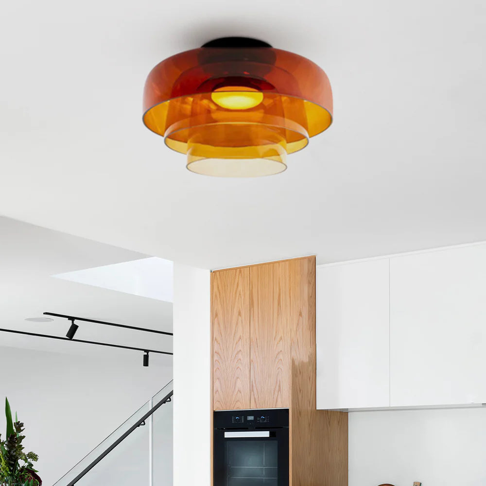 Nebula | Moderne Laagglanzende Glazen Koepel Plafondlamp